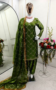 Party Wear Beautiful Top-Patiyala And Dupatta