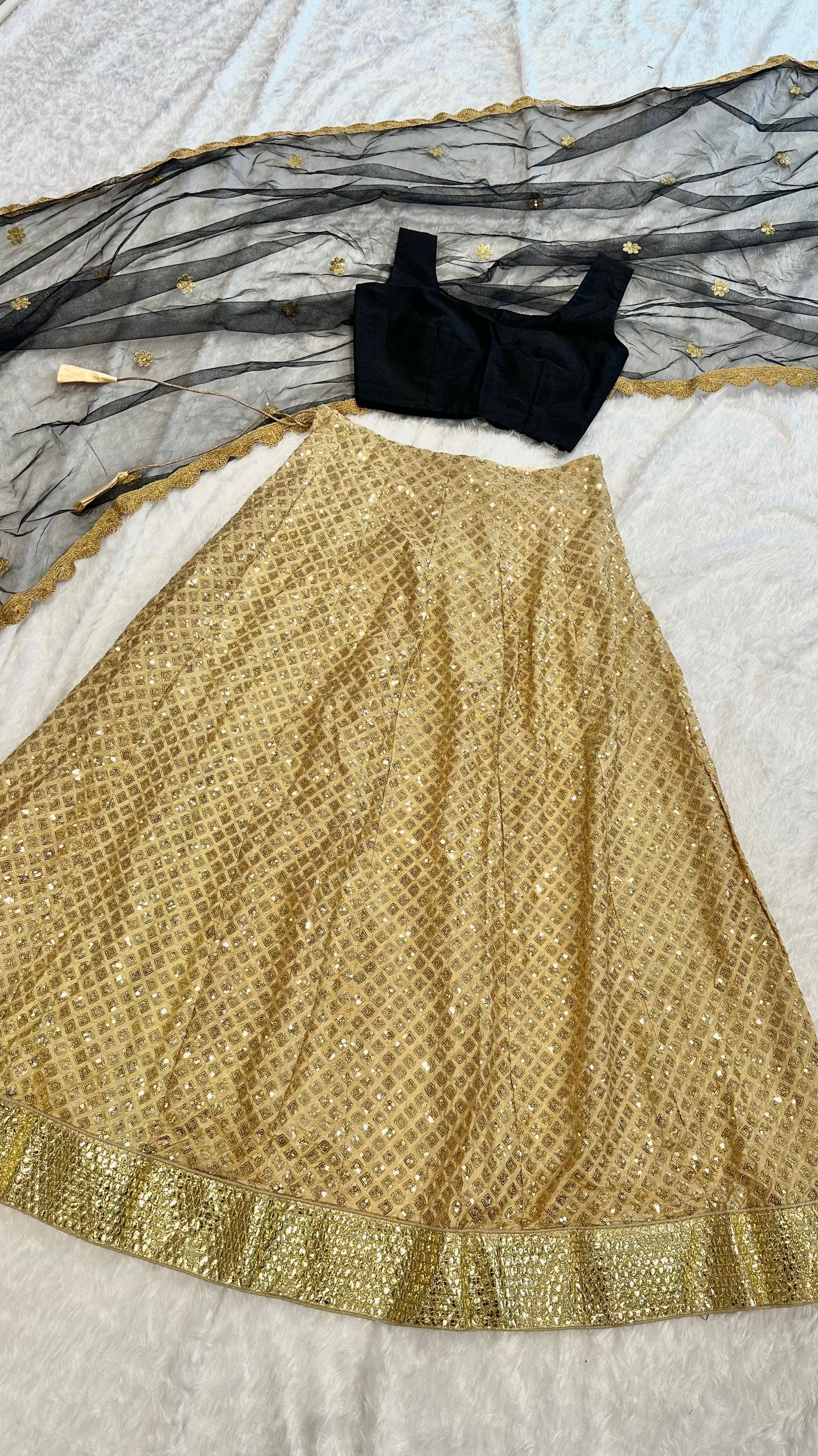 Party Wear Beautiful Lehenga Choli With Foil Border Work