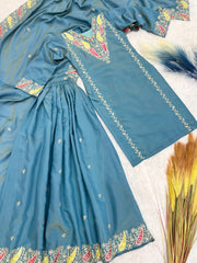 Party Wear Beautiful Top-Bottom And Dupatta