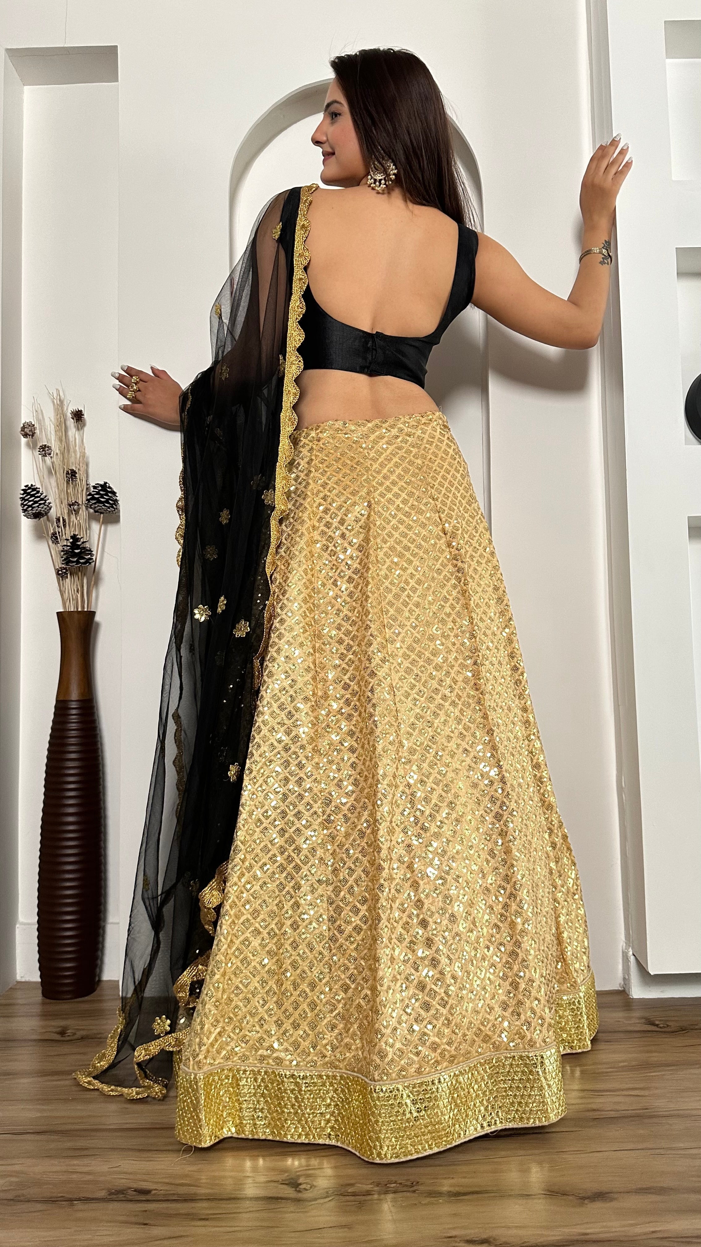 Party Wear Beautiful Lehenga Choli With Foil Border Work