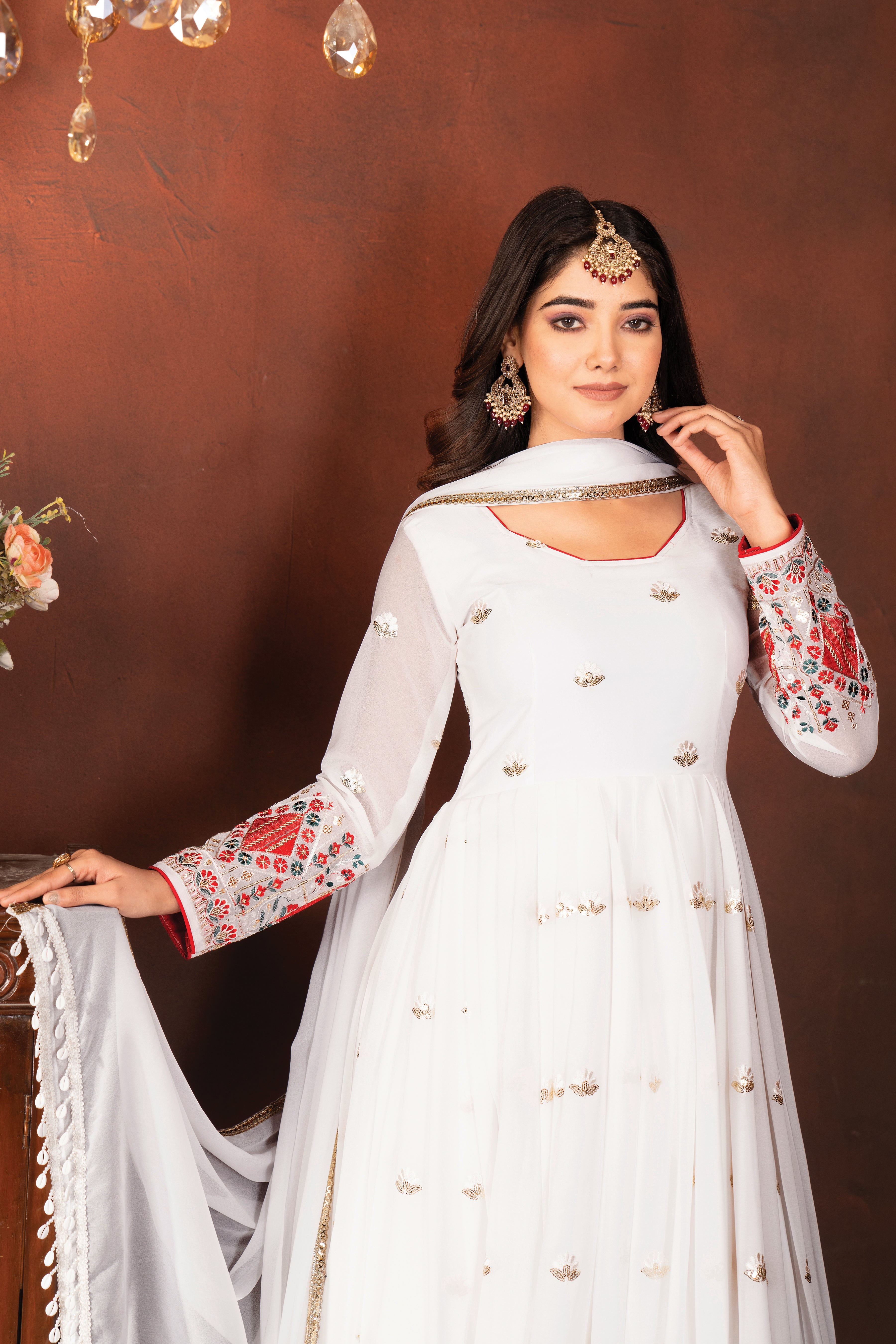 Designer Anarkali Suit, Pent And Beautiful Dupatta