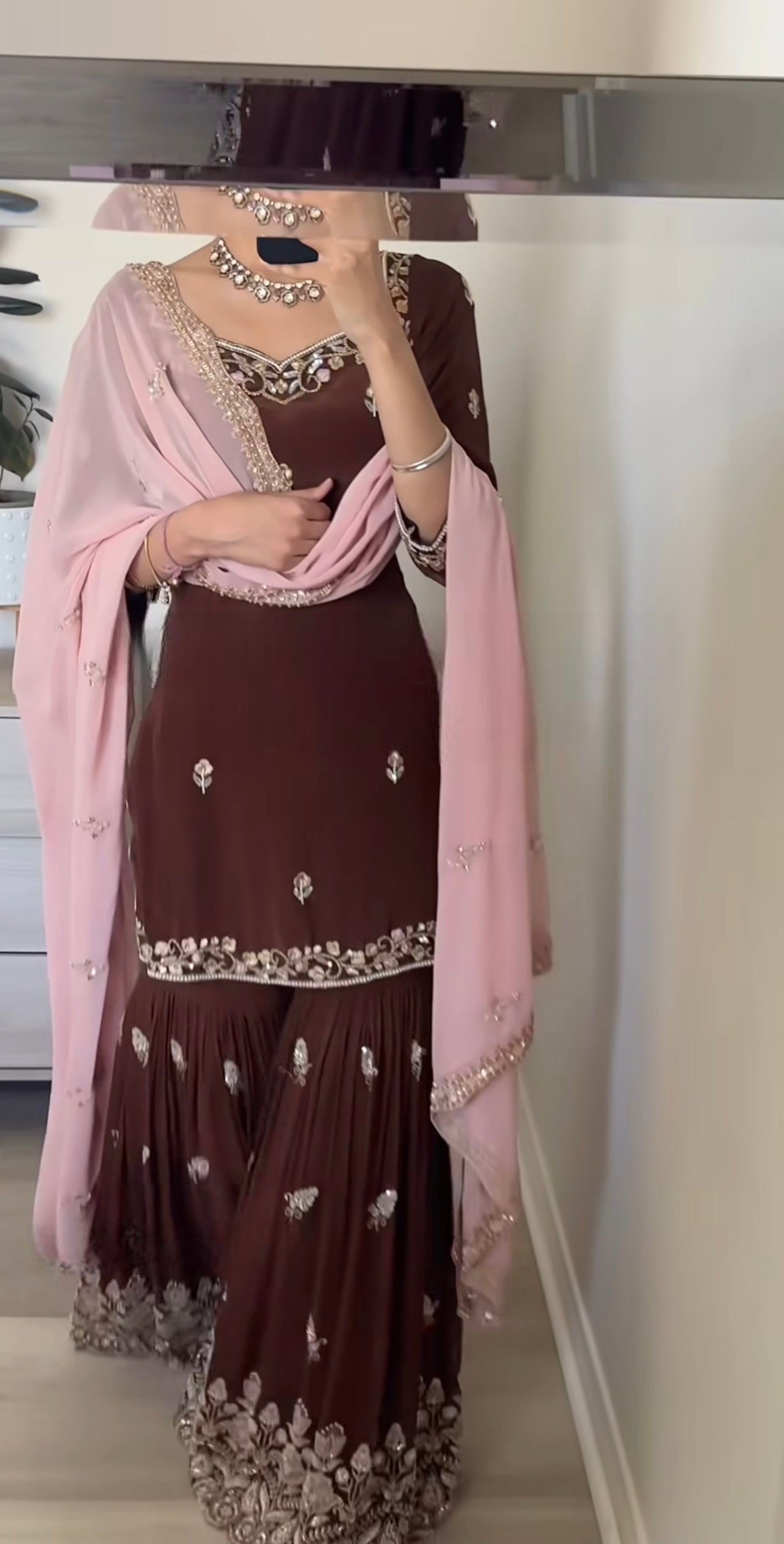 Party Wear Beautiful Top-Bottom And Dupatta With Embroidery Sequence Work