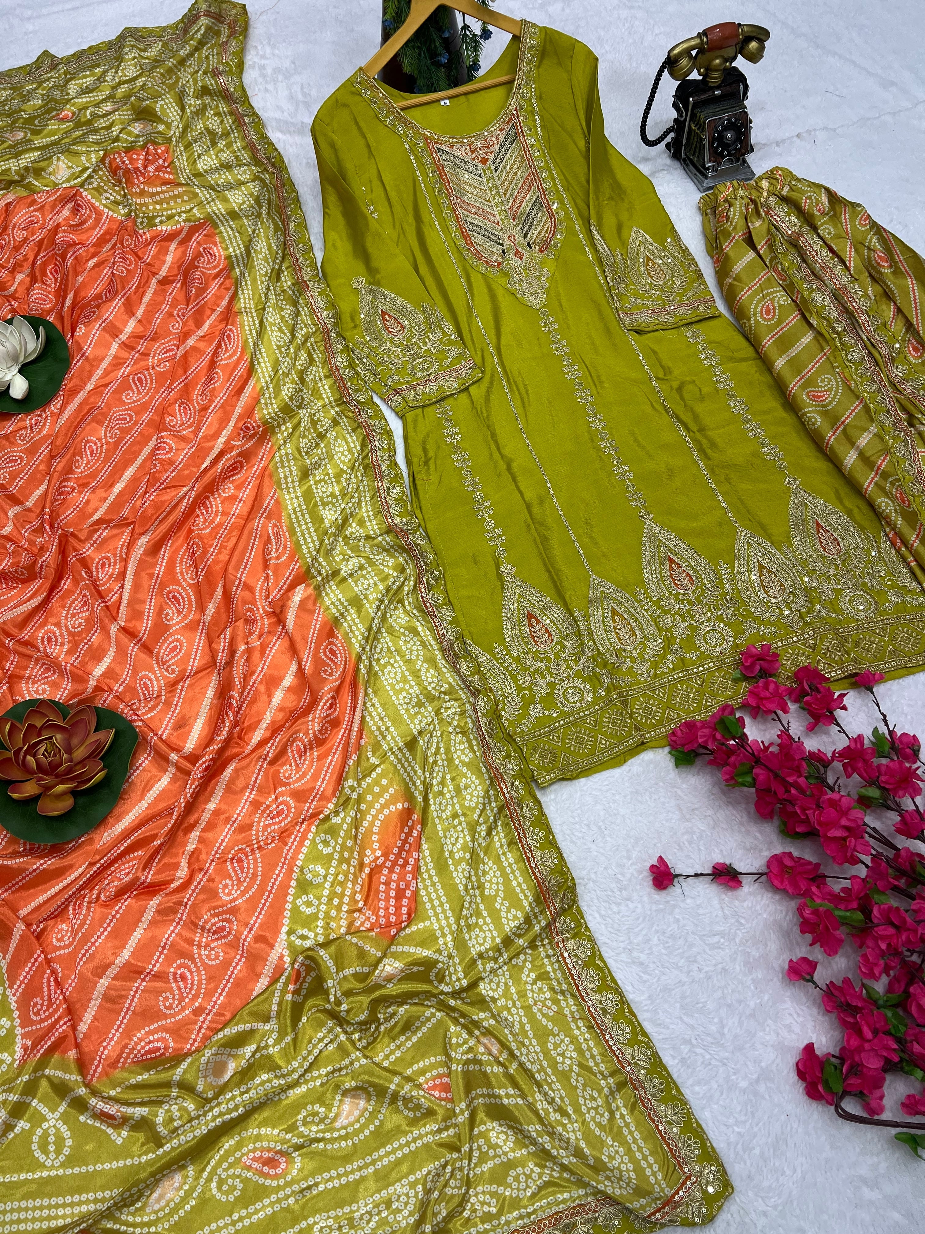 Designer Party Wear Top-Bottom And Beautiful Dupatta