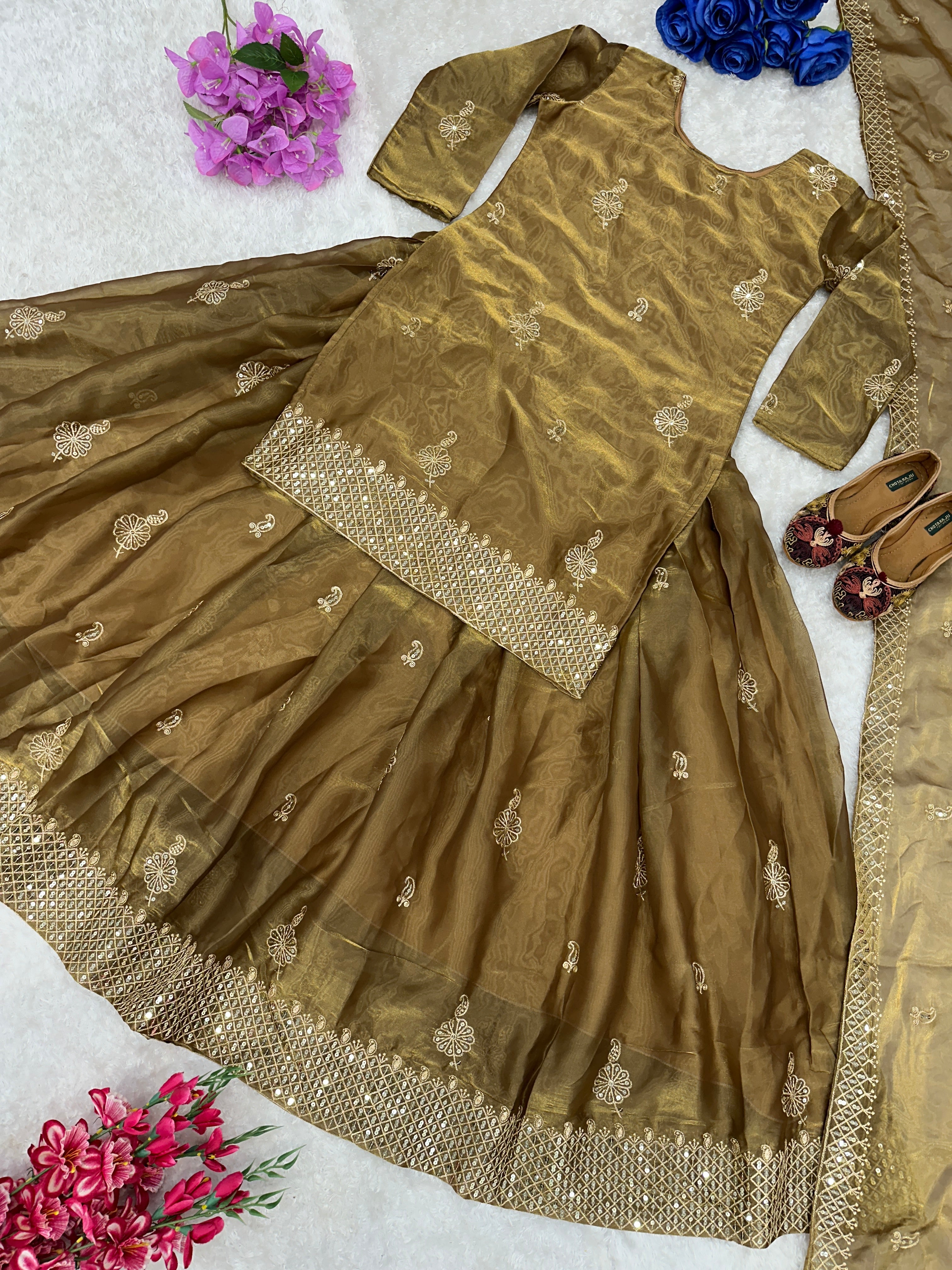 Party Wear Designer Top Lehenga And Beautiful Dupatta