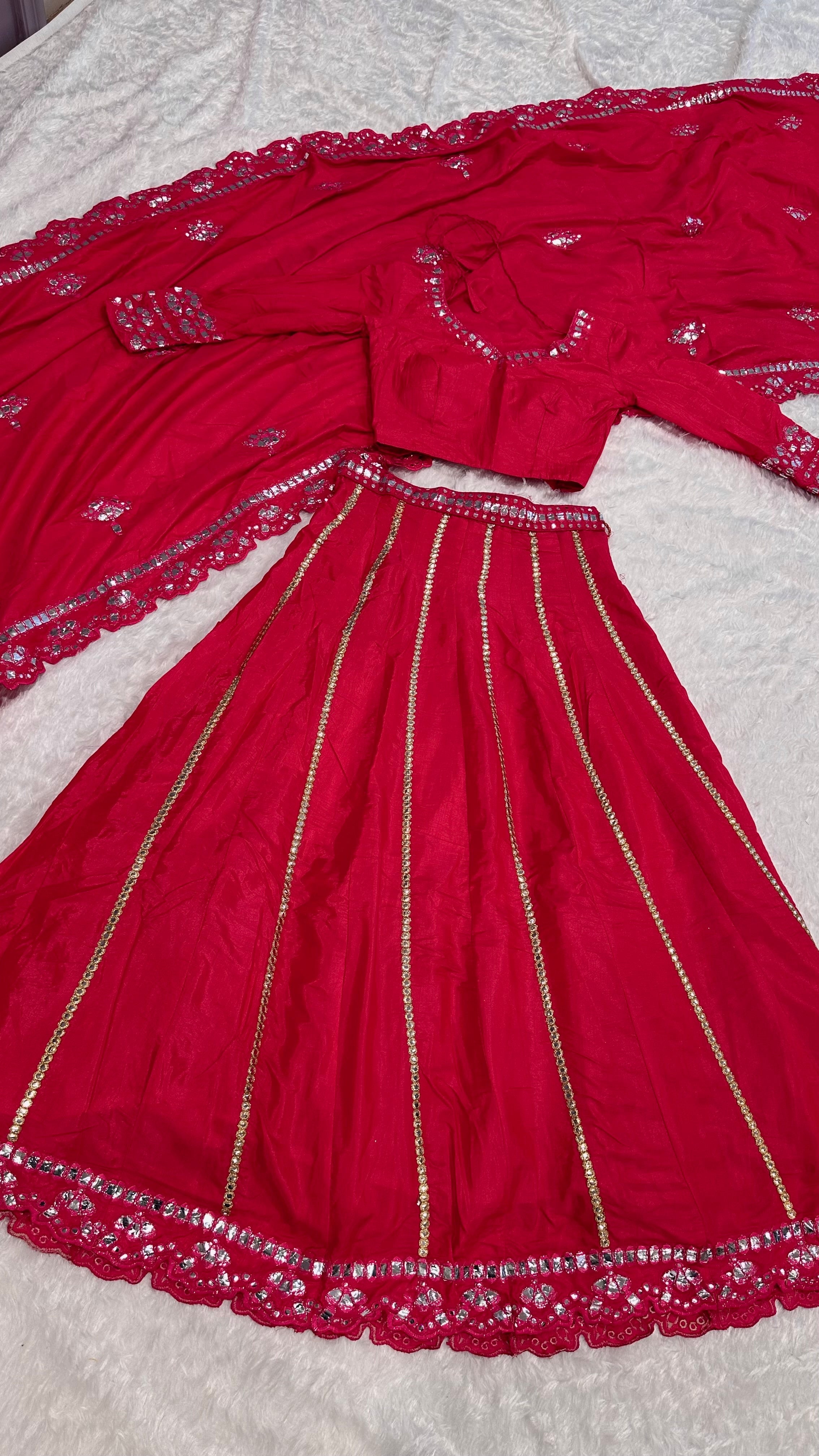 Designer Party Wear Lehenga Choli With Foil Paper Work