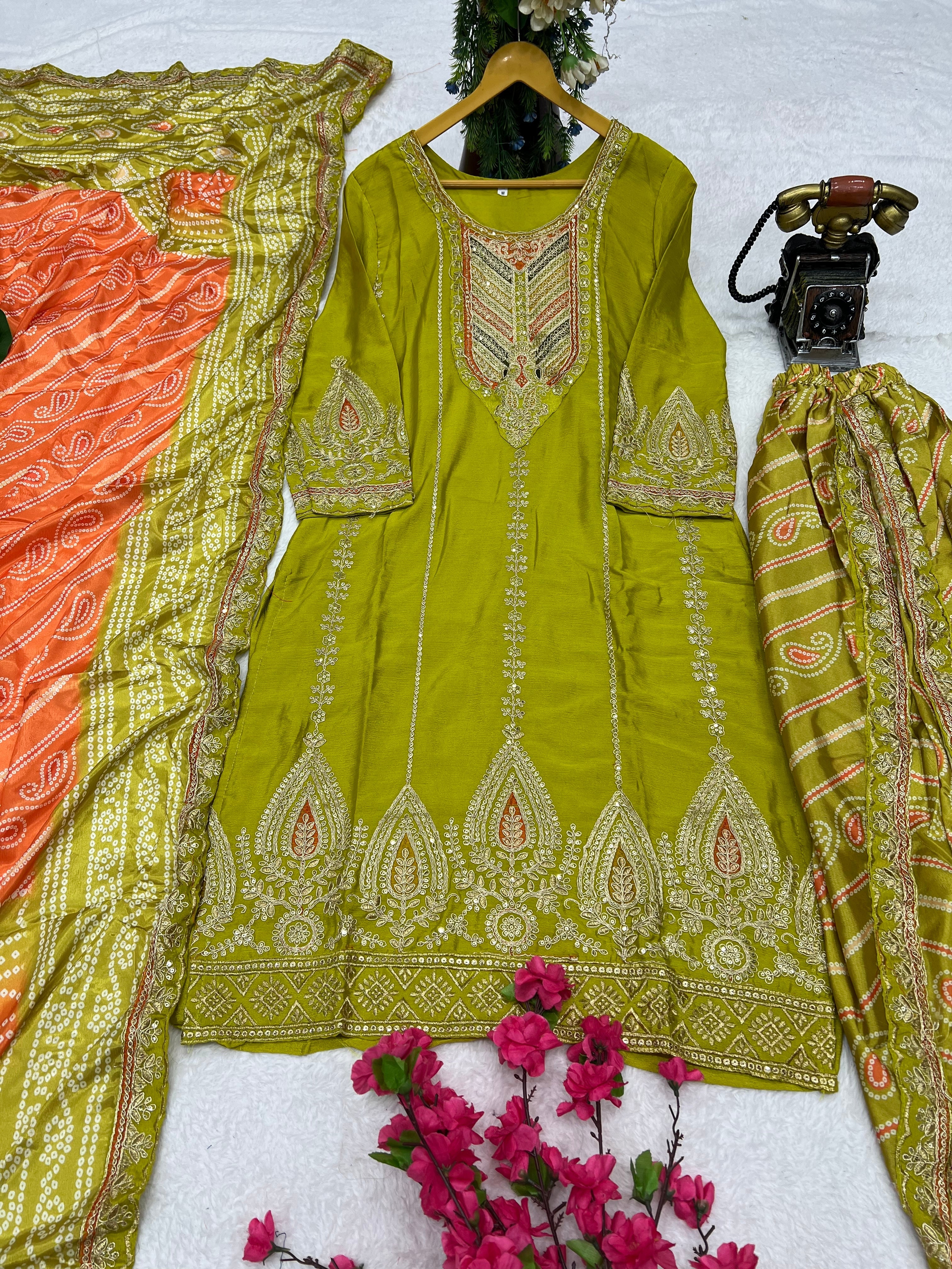 Designer Party Wear Top-Bottom And Beautiful Dupatta