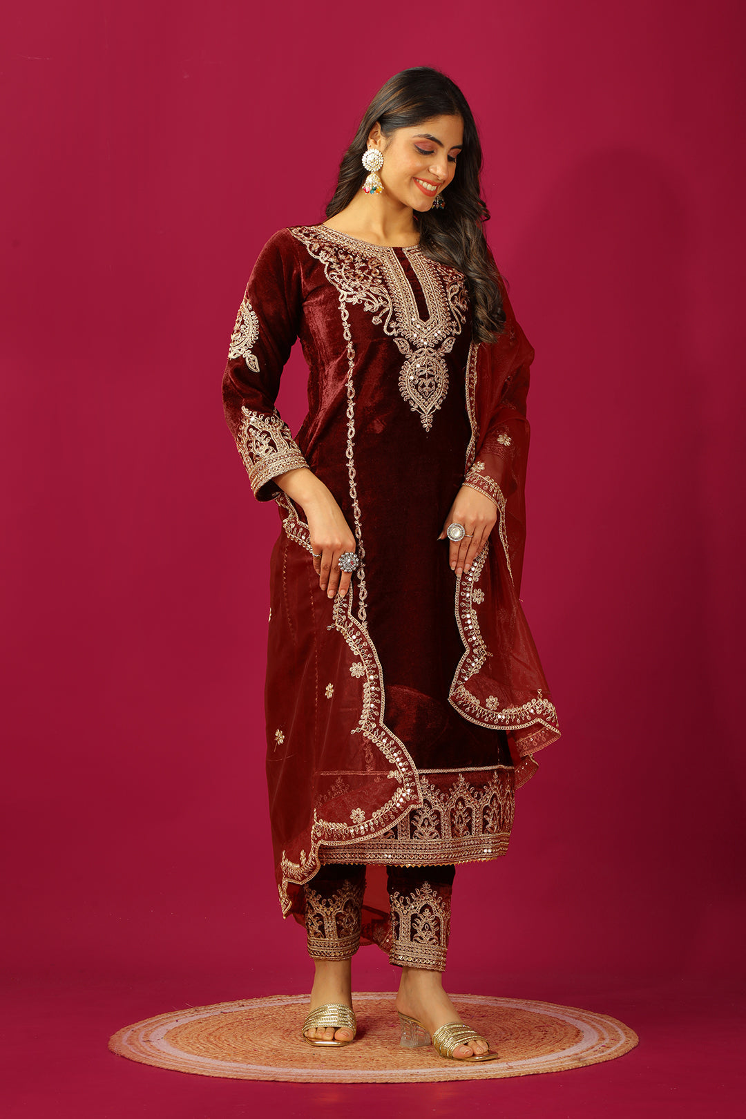 Designer Party Wear Look Top-Dupatta and Fully Stitched Bottom