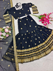 Designer Choli-Lehenga And Dupatta With Embroidery Work