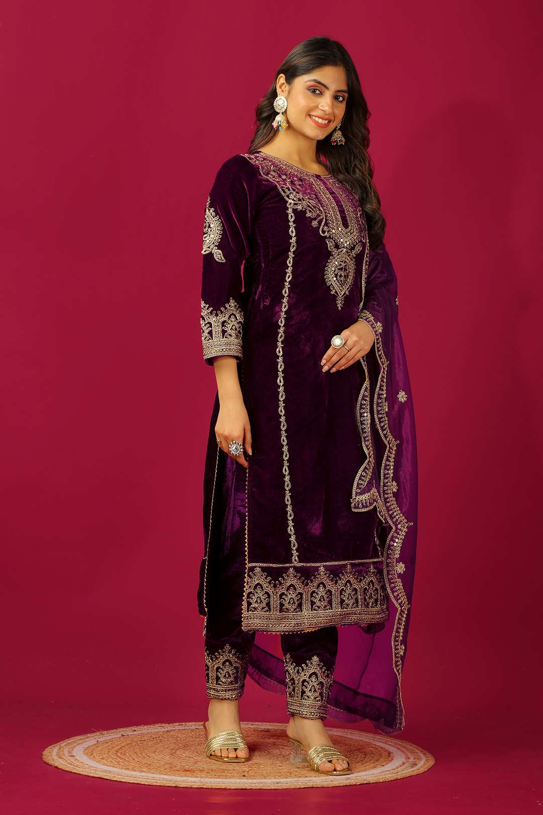 Designer Party Wear Look Top-Dupatta and Fully Stitched Bottom