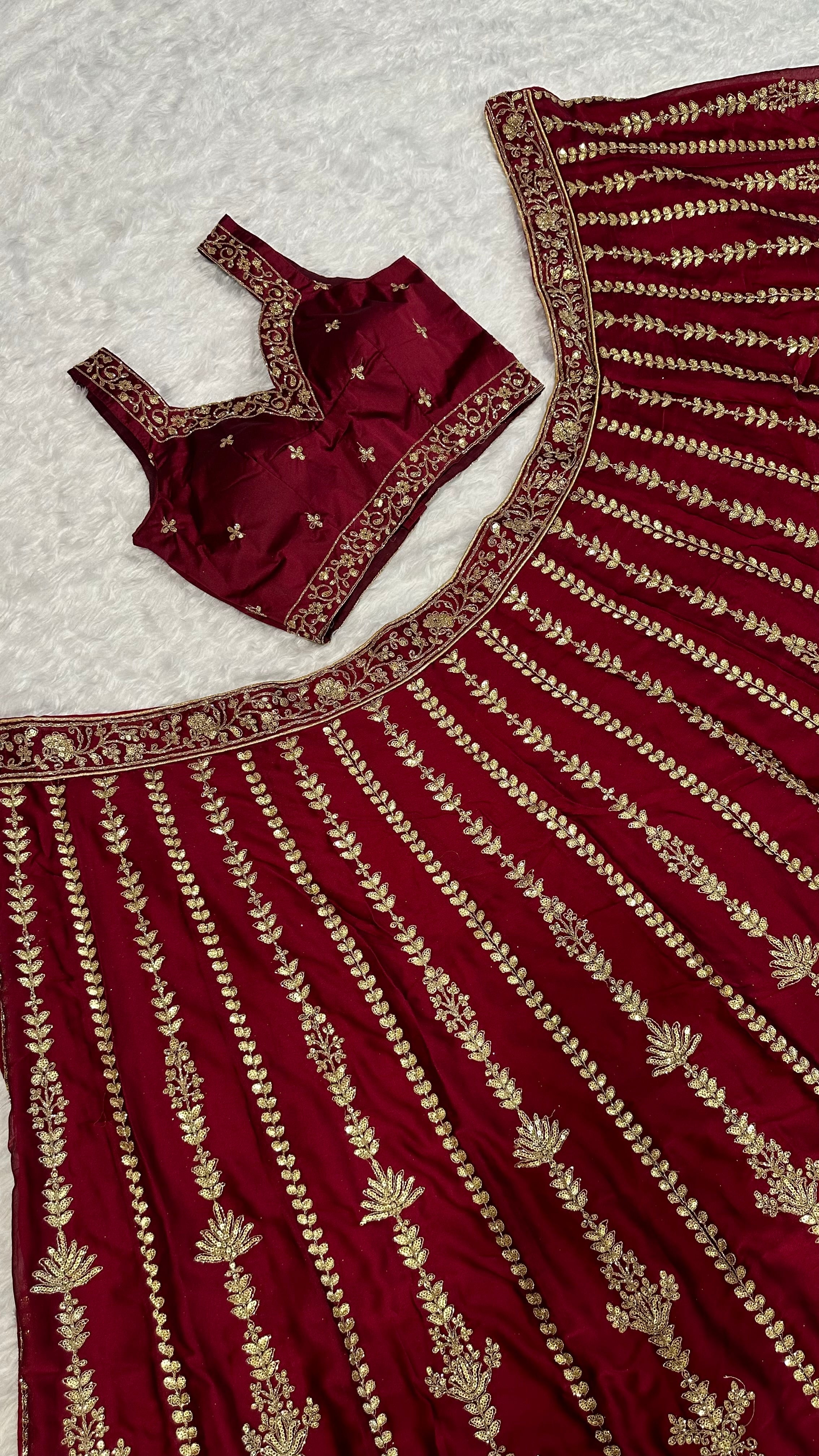 Party Wear Designer Lehenga With Sequence, Dori & Zari Work