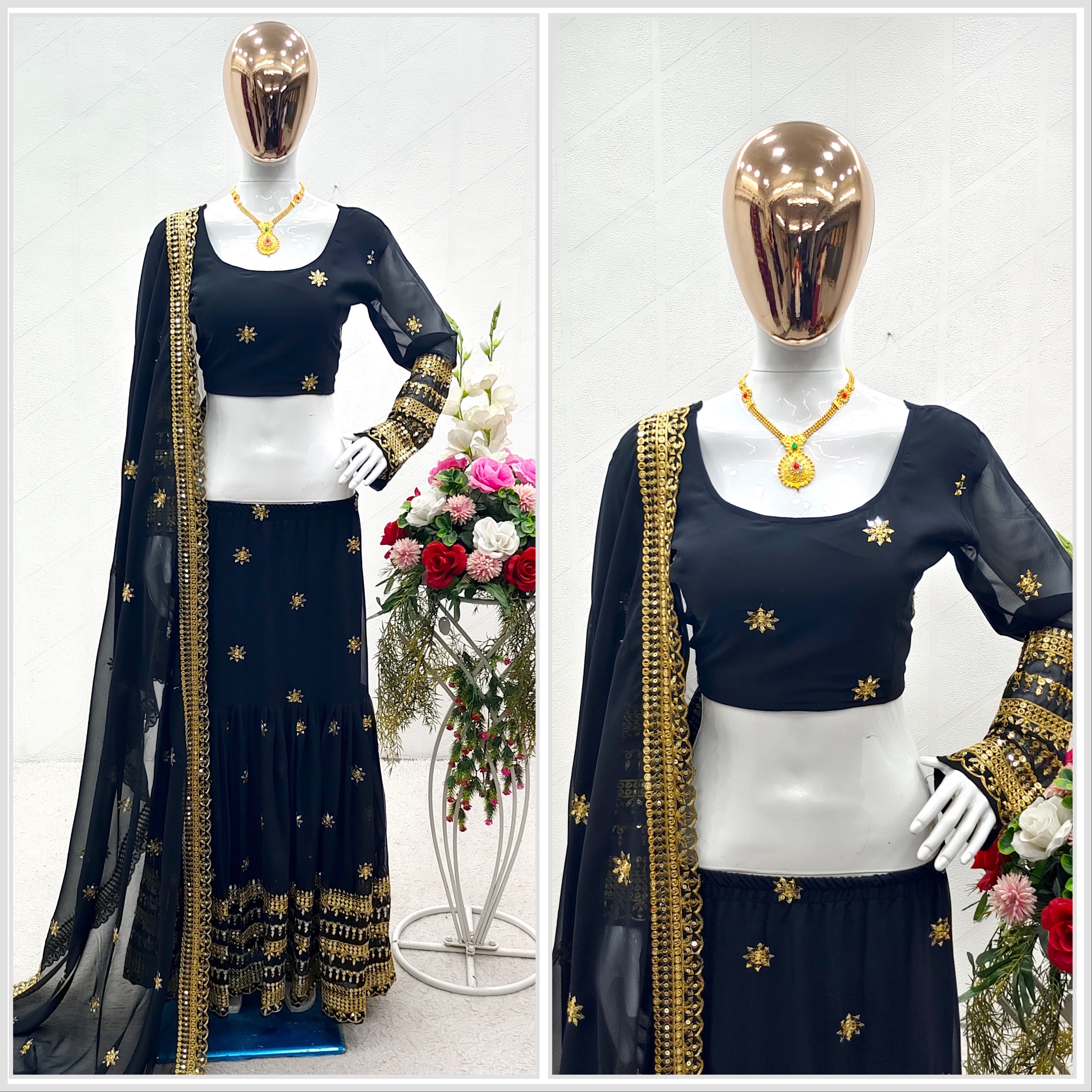 Designer Choli-Lehenga And Dupatta With Embroidery Work