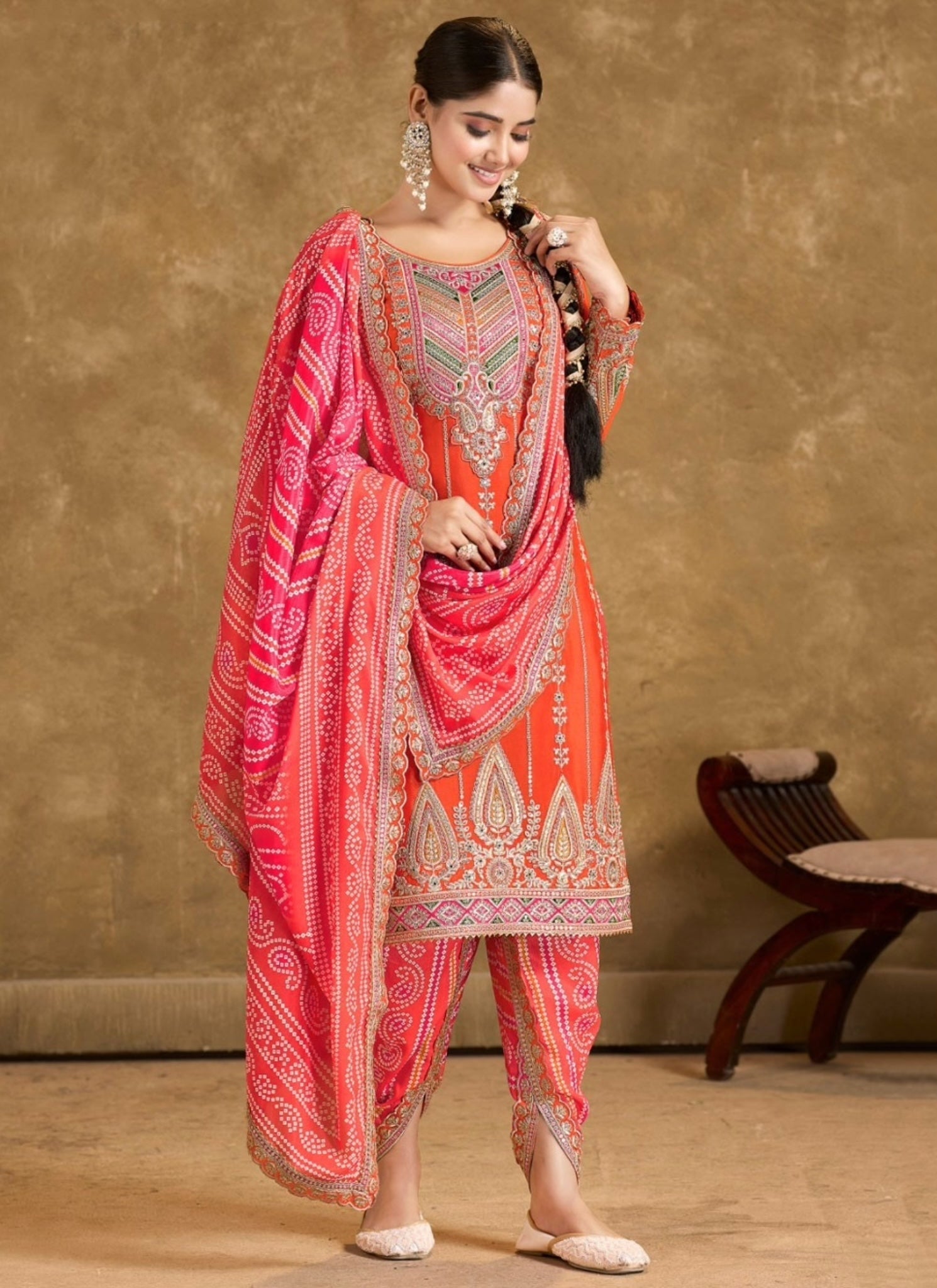 Designer Party Wear Top-Bottom And Beautiful Dupatta