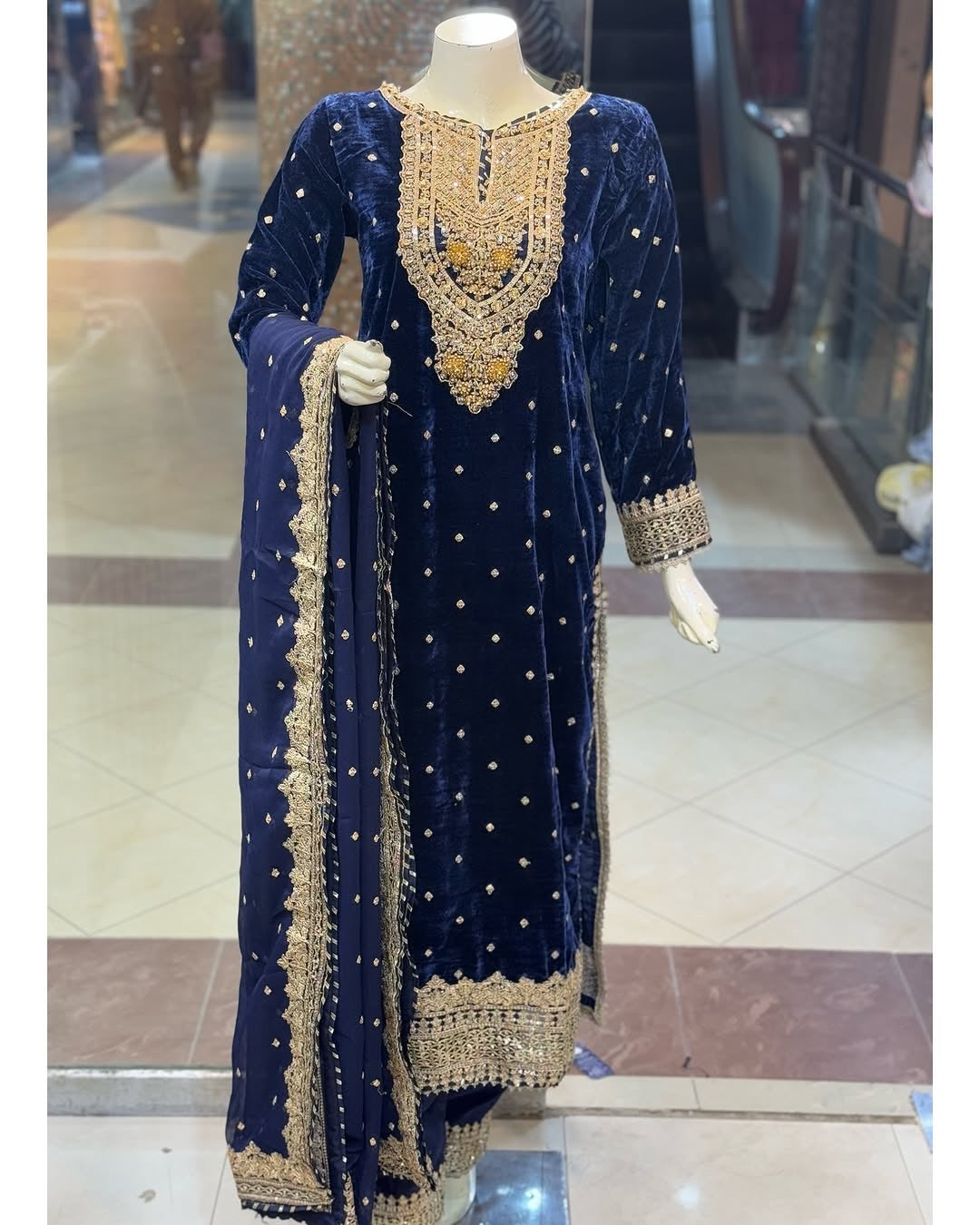 Designer Look Top-Dupatta And Bottom With Heavy Embroidery Sequence Work