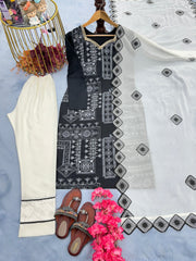 Party Wear Look Beautiful Top Bottom & Dupatta Set