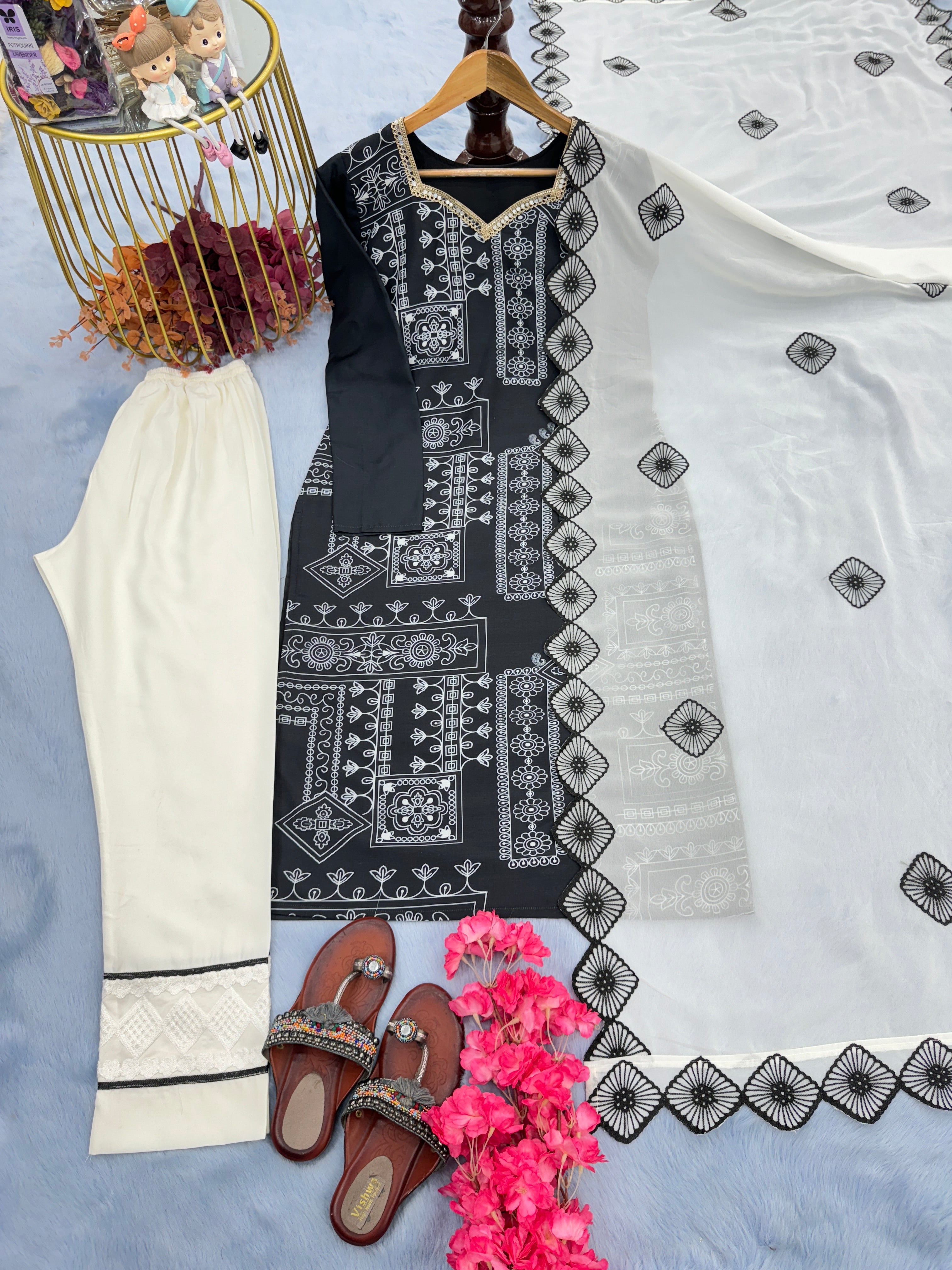 Party Wear Look Beautiful Top Bottom & Dupatta Set