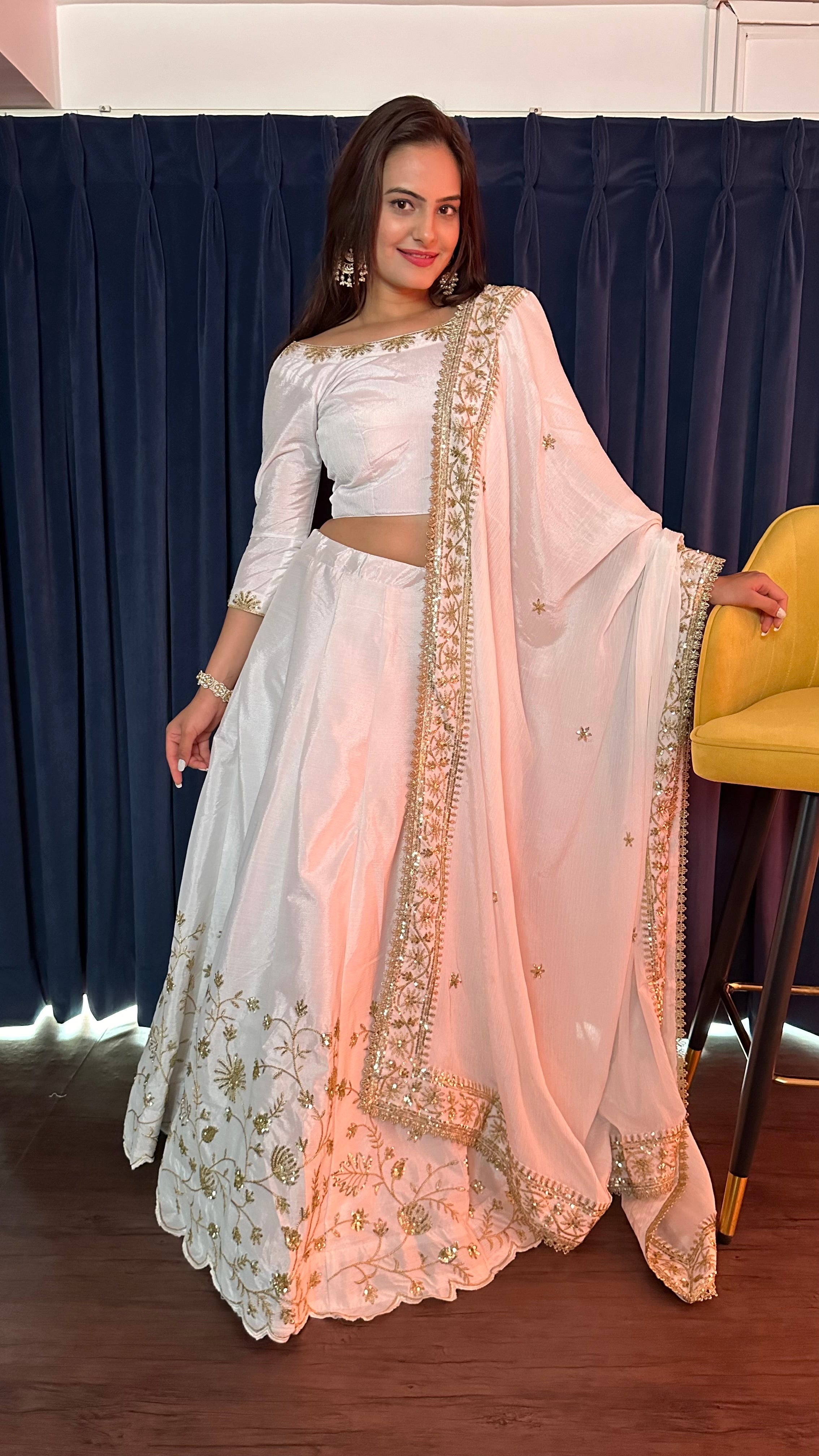 Party Wear Designer Lehenga Choli With Zari & Sequence Work