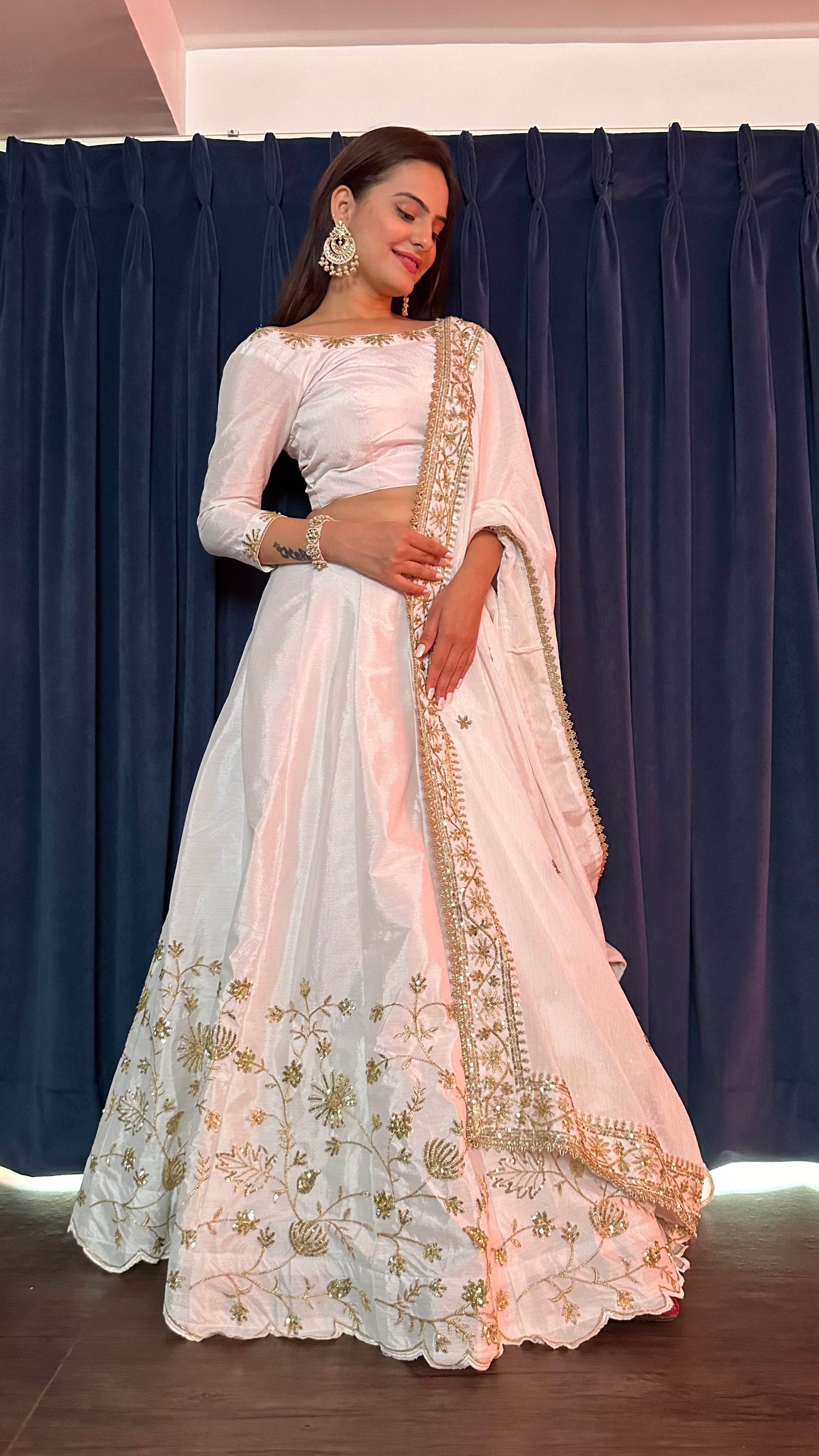 Party Wear Designer Lehenga Choli With Zari & Sequence Work