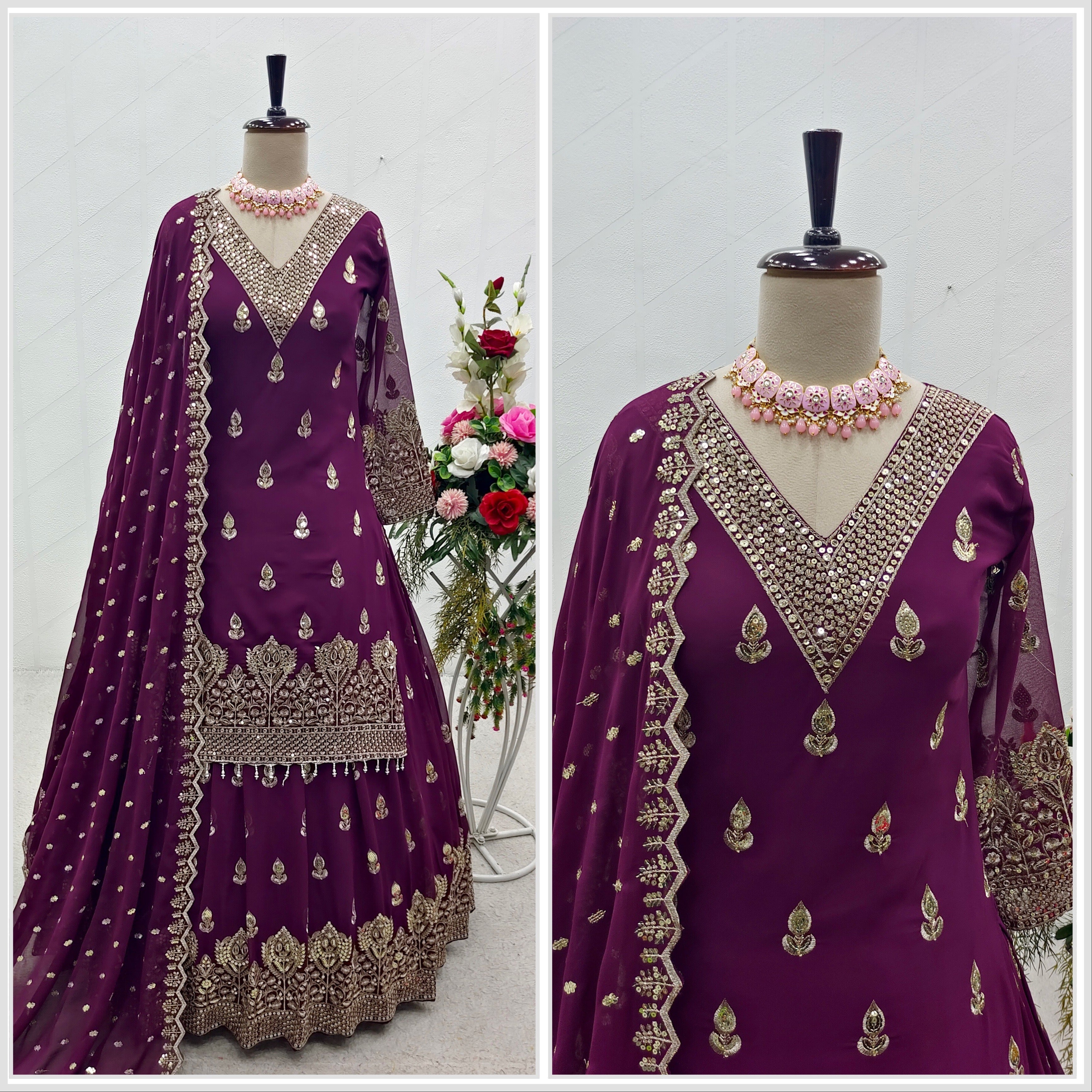 Designer Party Wear Top-Lehenga With Dupatta Set