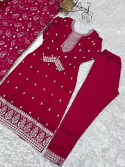 Party Wear Beautiful Top And Pent With Dupatta
