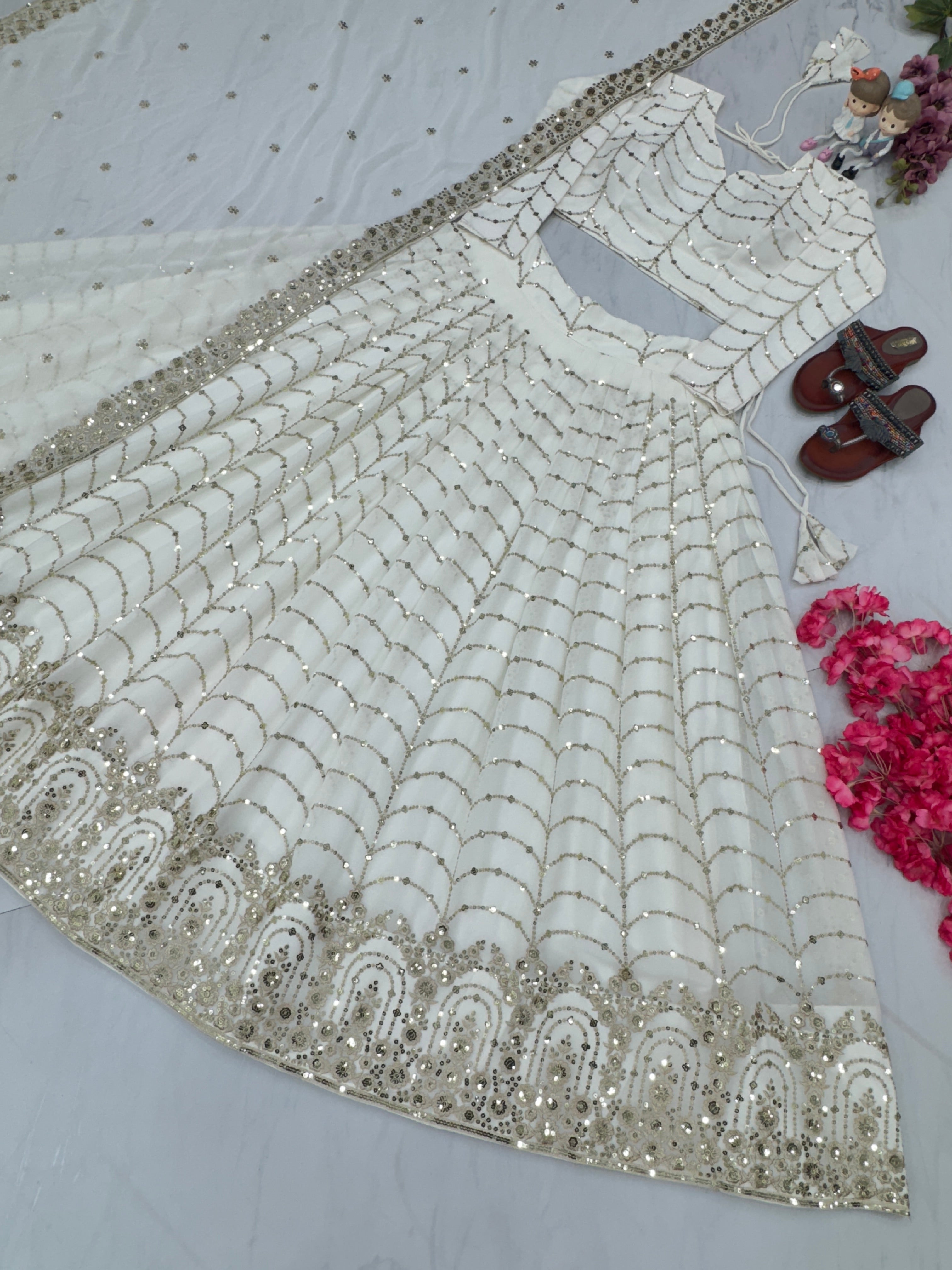 Designer Lehenga-Choli With Embroidery Sequence Work