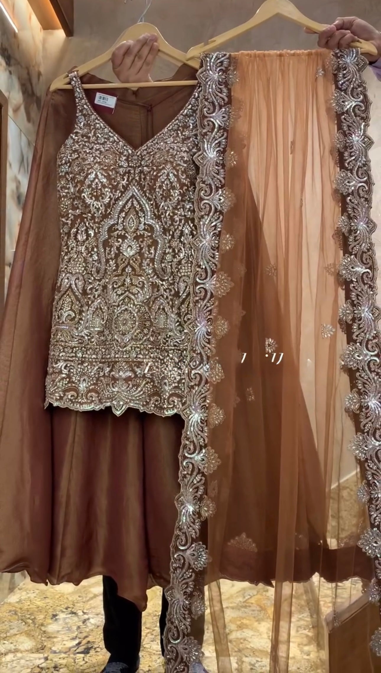 Designer Party Wear Top Plazzo And Dupatta