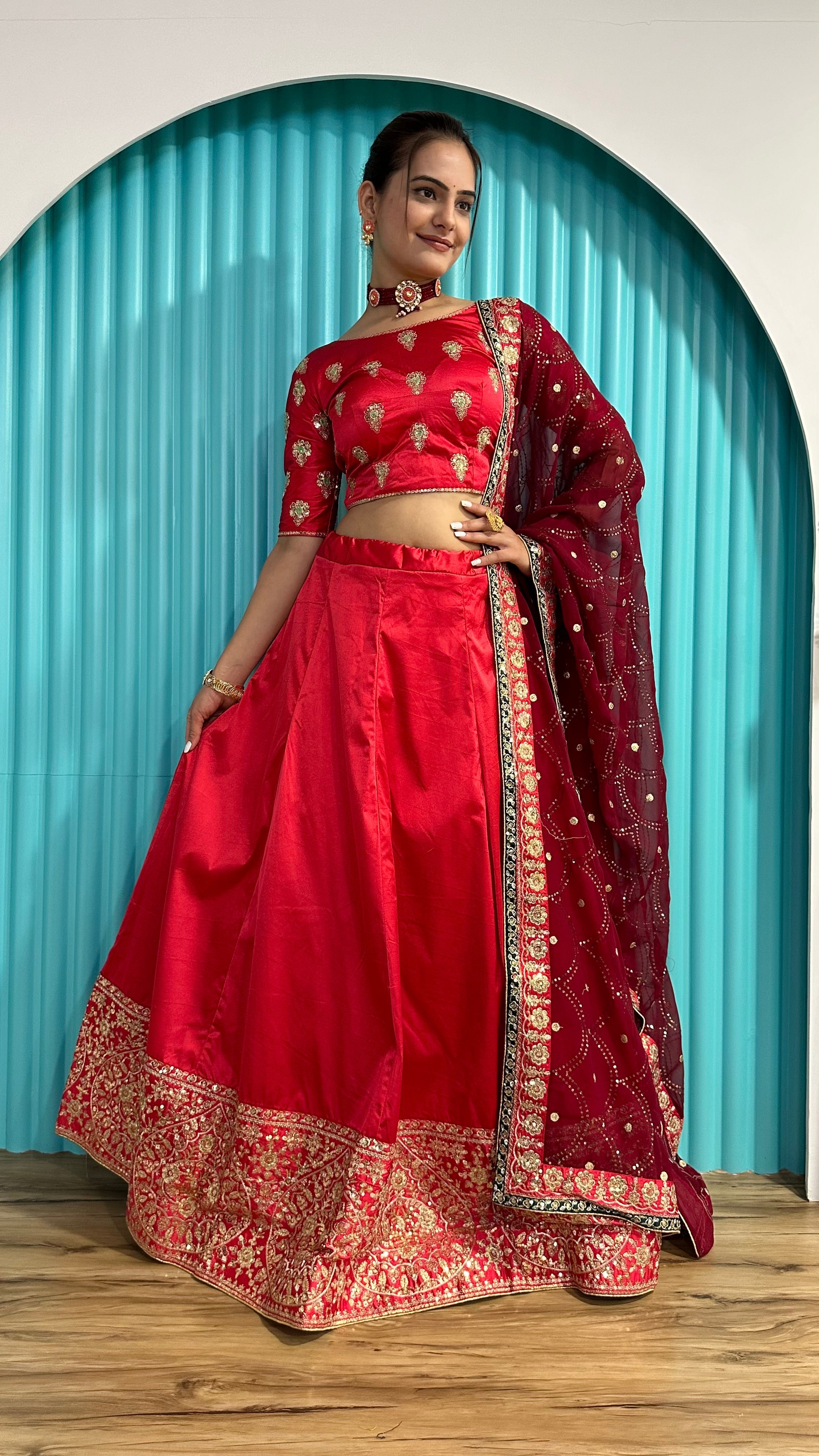 Party Wear Lehenga Choli With Zari & Sequence Work