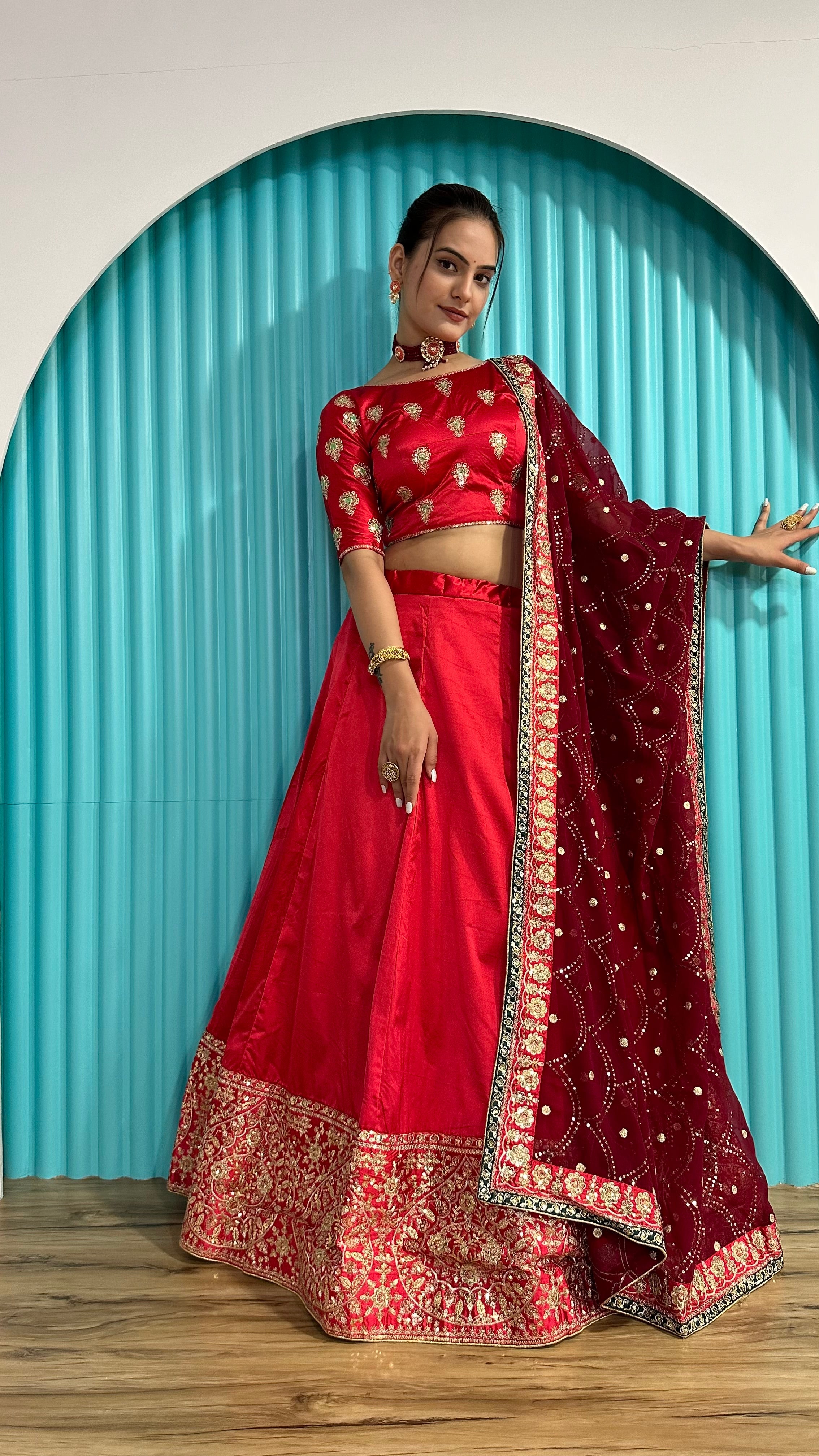 Party Wear Lehenga Choli With Zari & Sequence Work