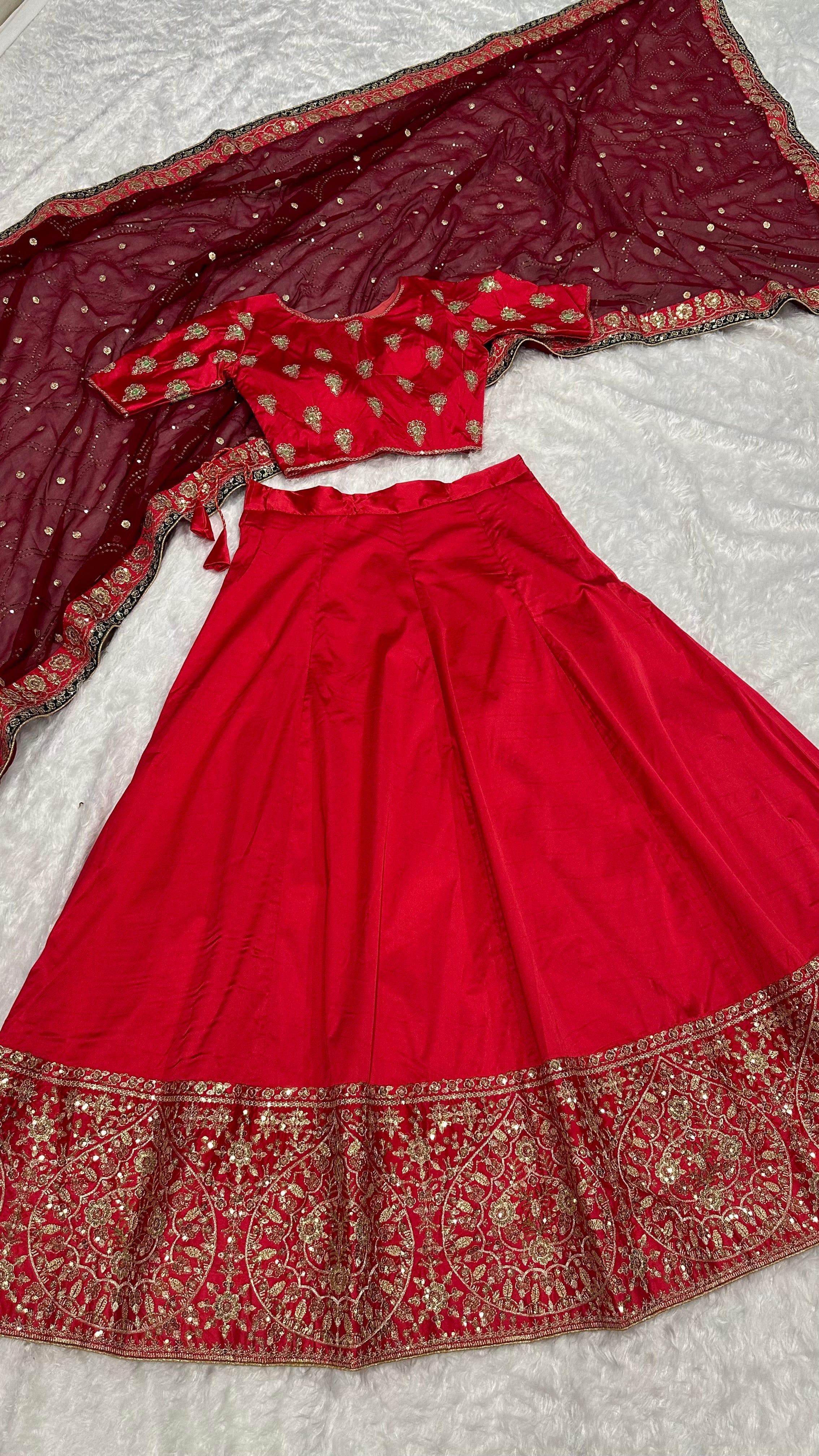 Party Wear Lehenga Choli With Zari & Sequence Work