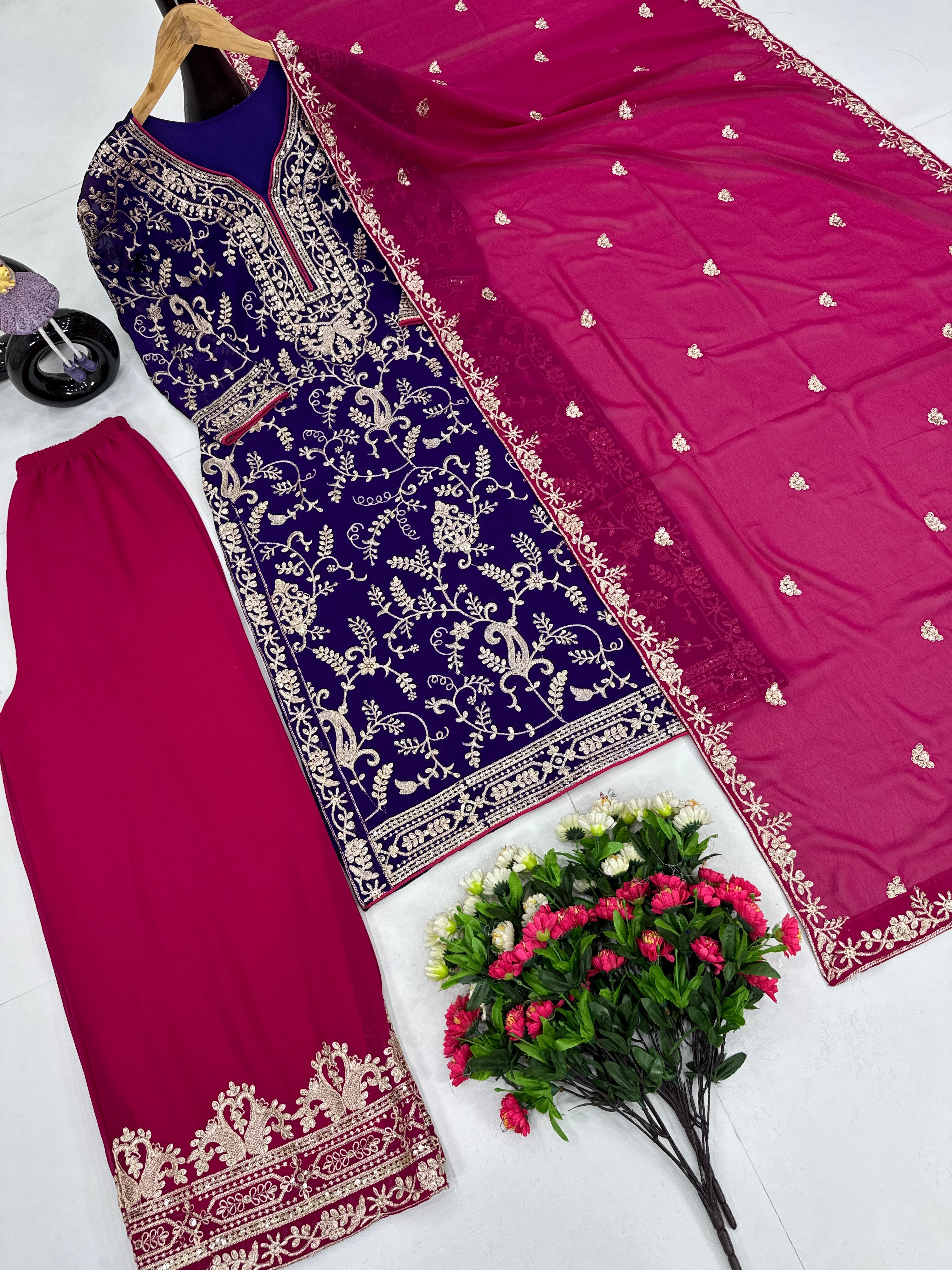 Party Wear Designer Suit, Pent And Beautiful Dupatta