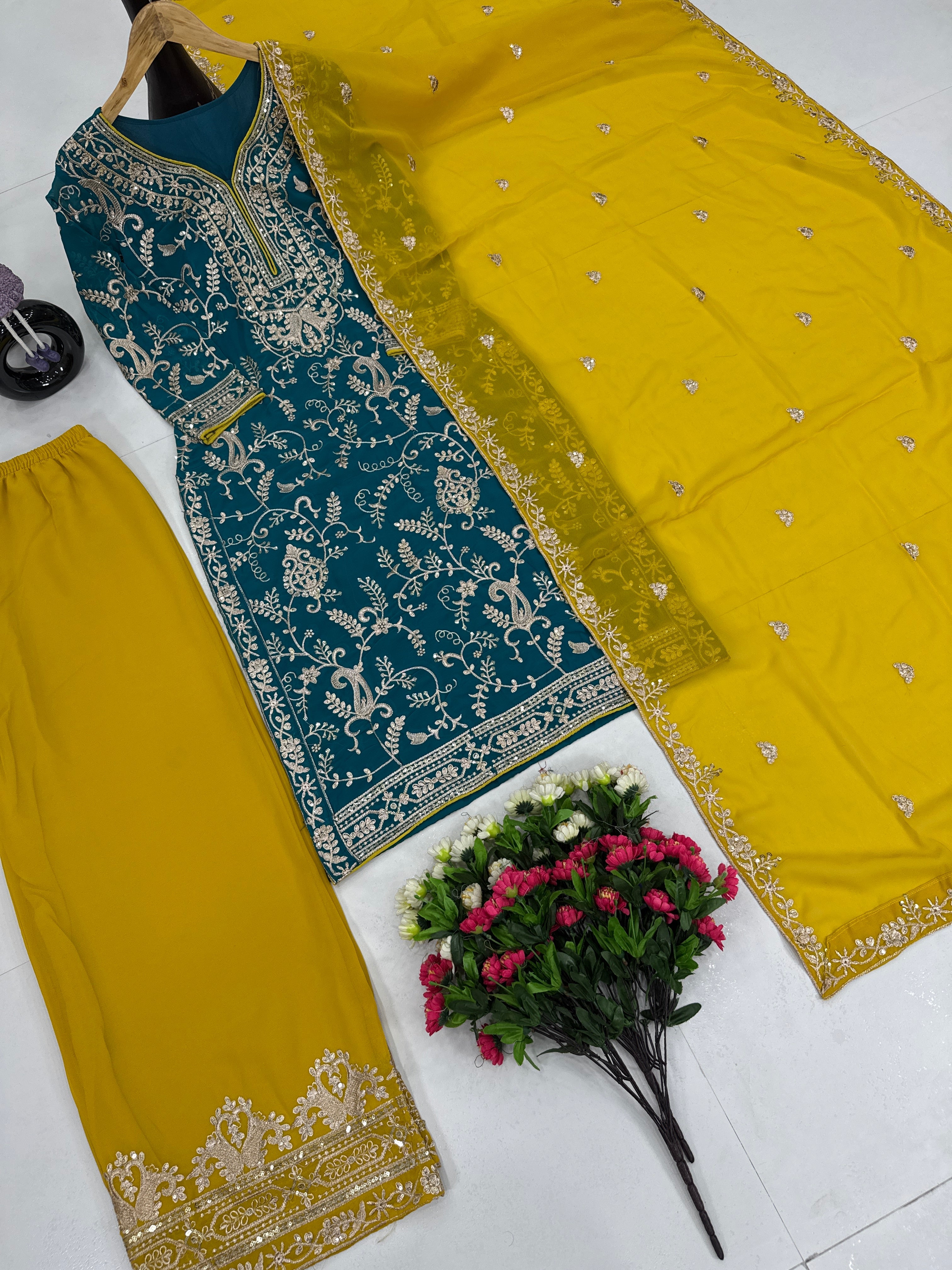 Party Wear Designer Suit, Pent And Beautiful Dupatta