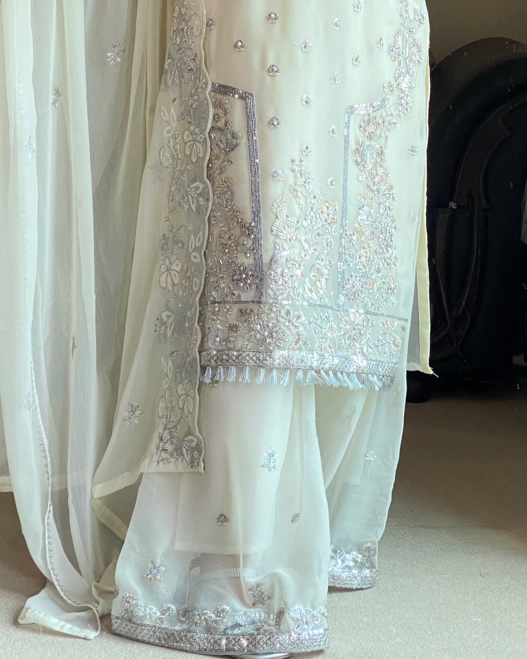 Designer Top-Bottom And Dupatta With Embroidery Work