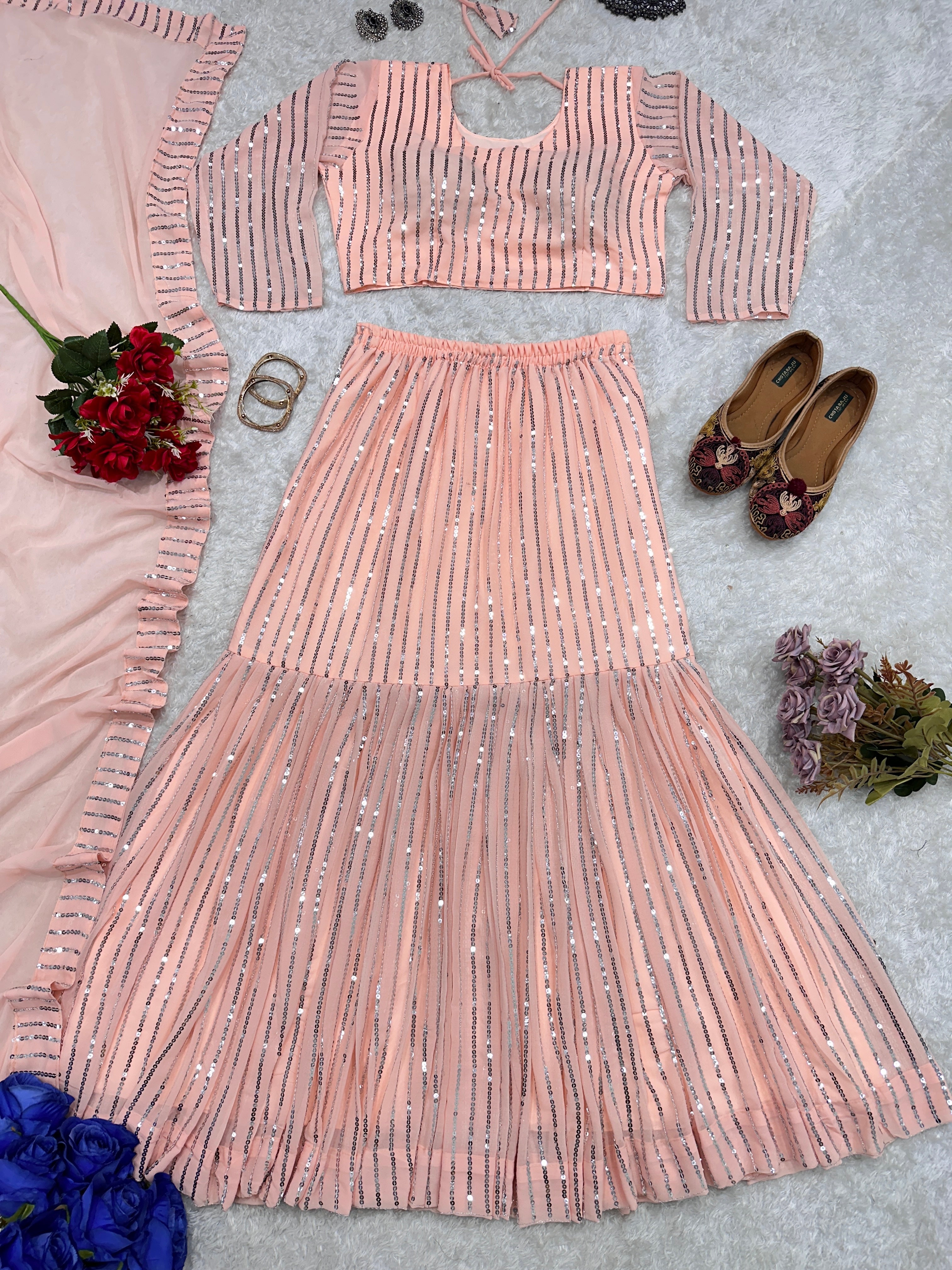 Party Wear Beautiful Fancy Lehenga Choli And Dupatta