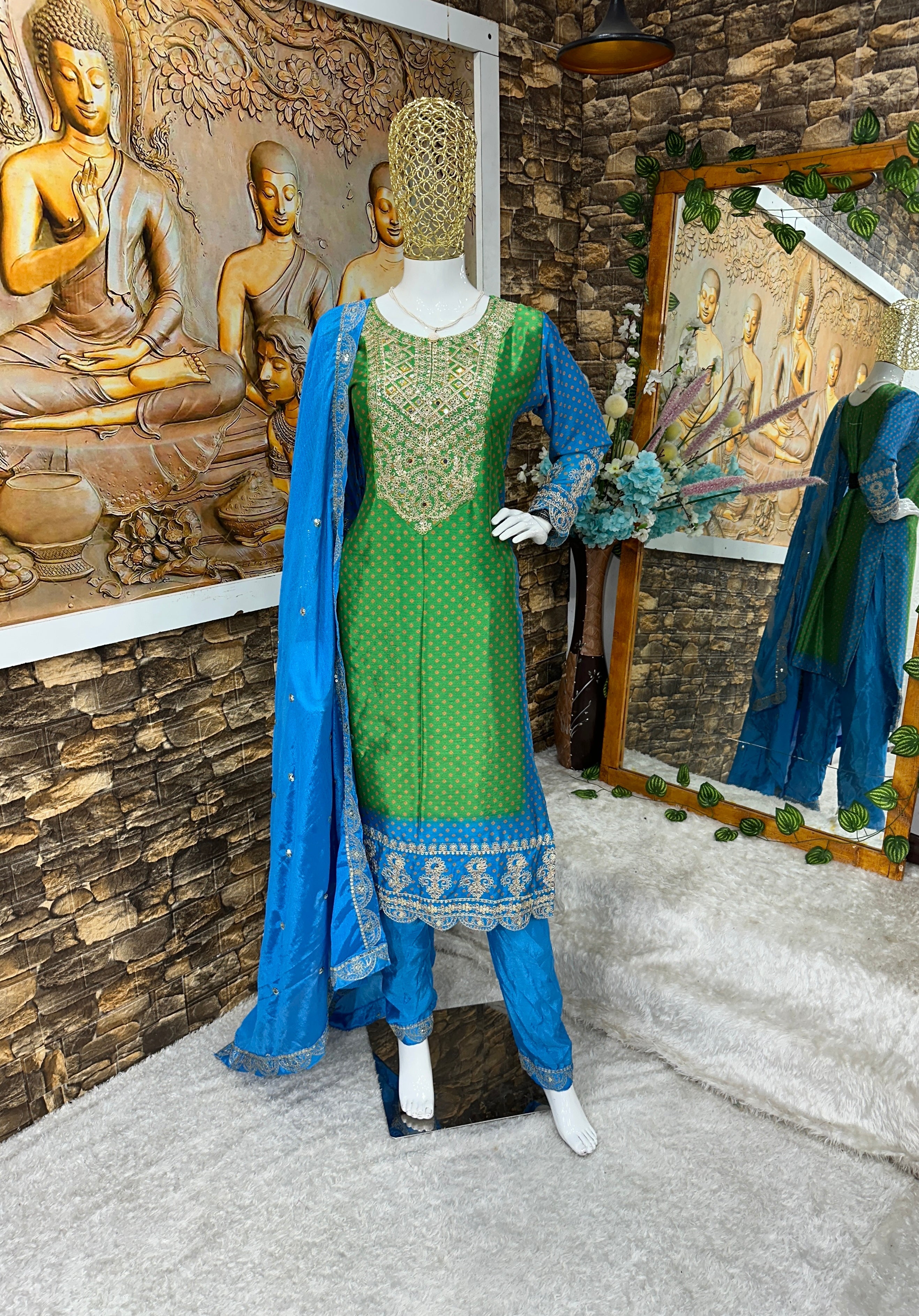 Beautiful Party Wear look Top Bottom And Dupatta