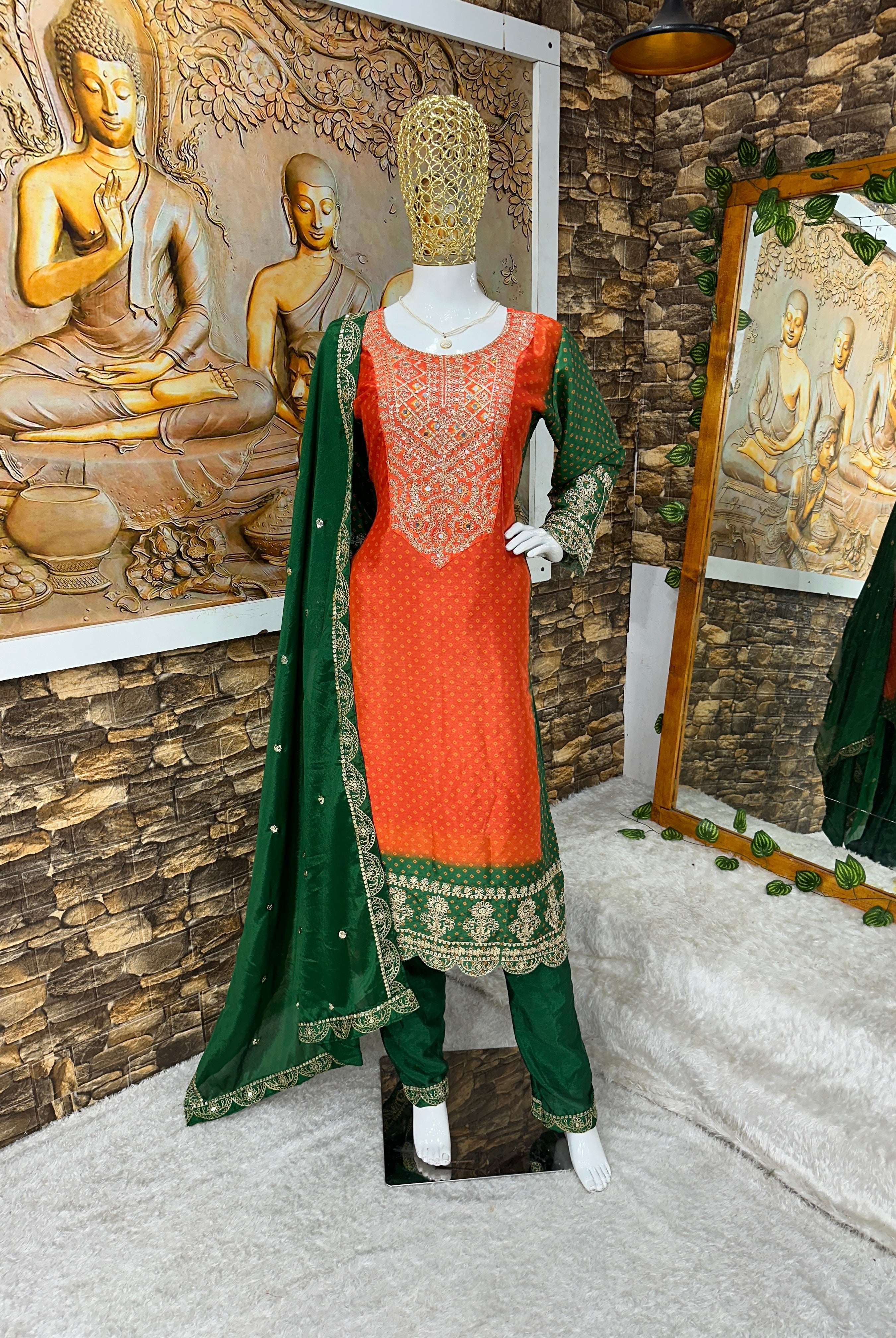 Beautiful Party Wear look Top Bottom And Dupatta