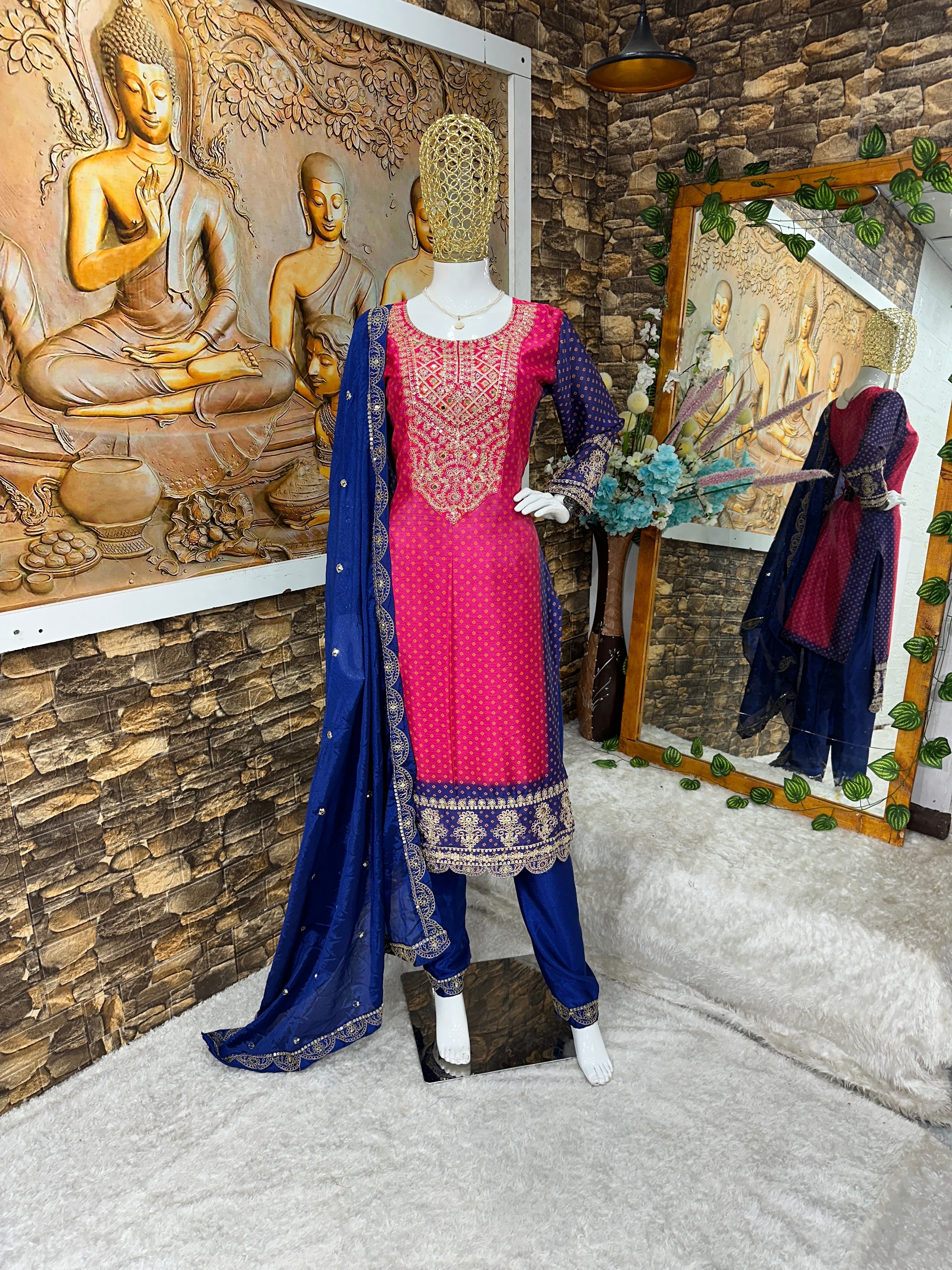 Beautiful Party Wear look Top Bottom And Dupatta
