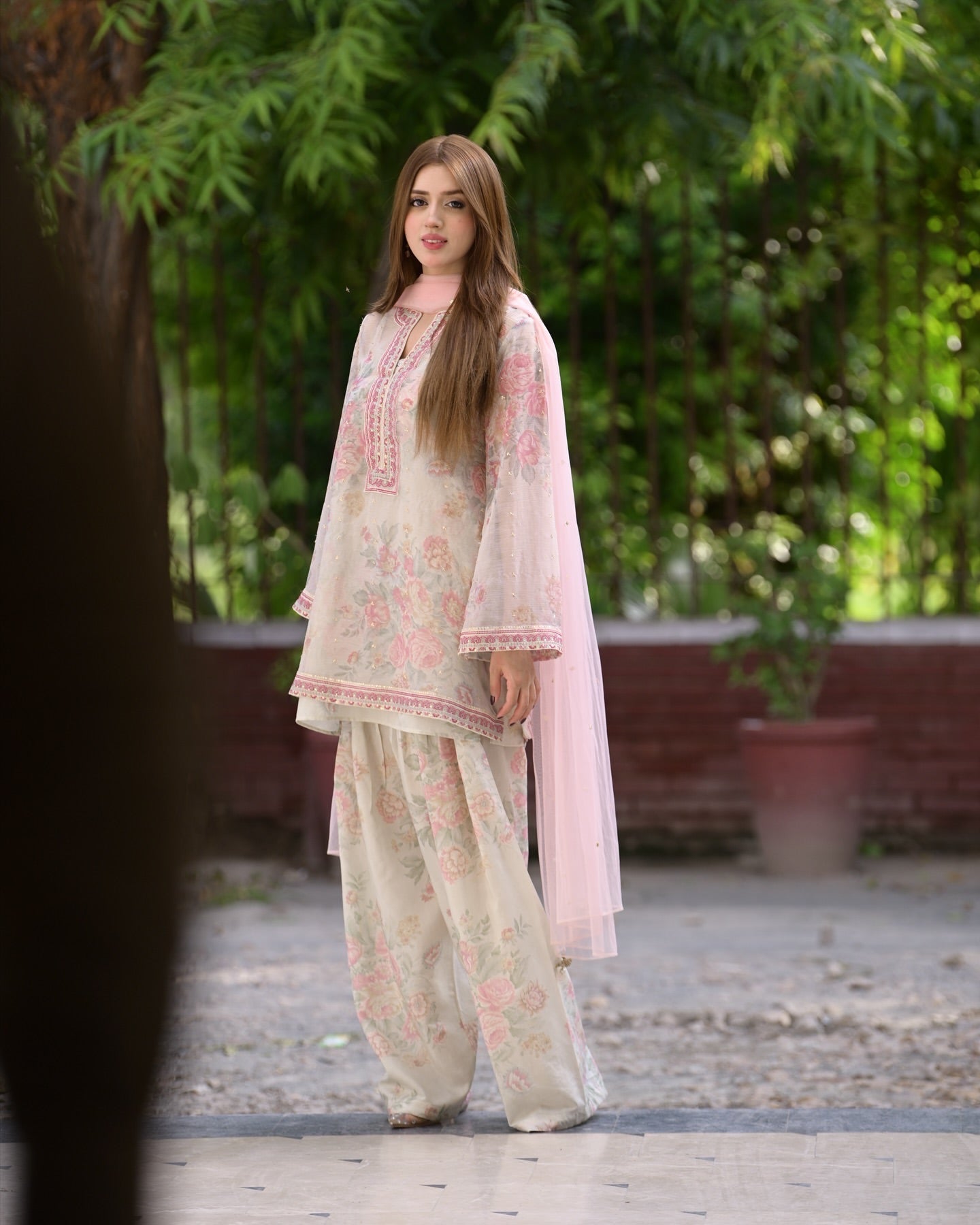 Designer Party Wear Look Top & Palazzo With Dupatta Set