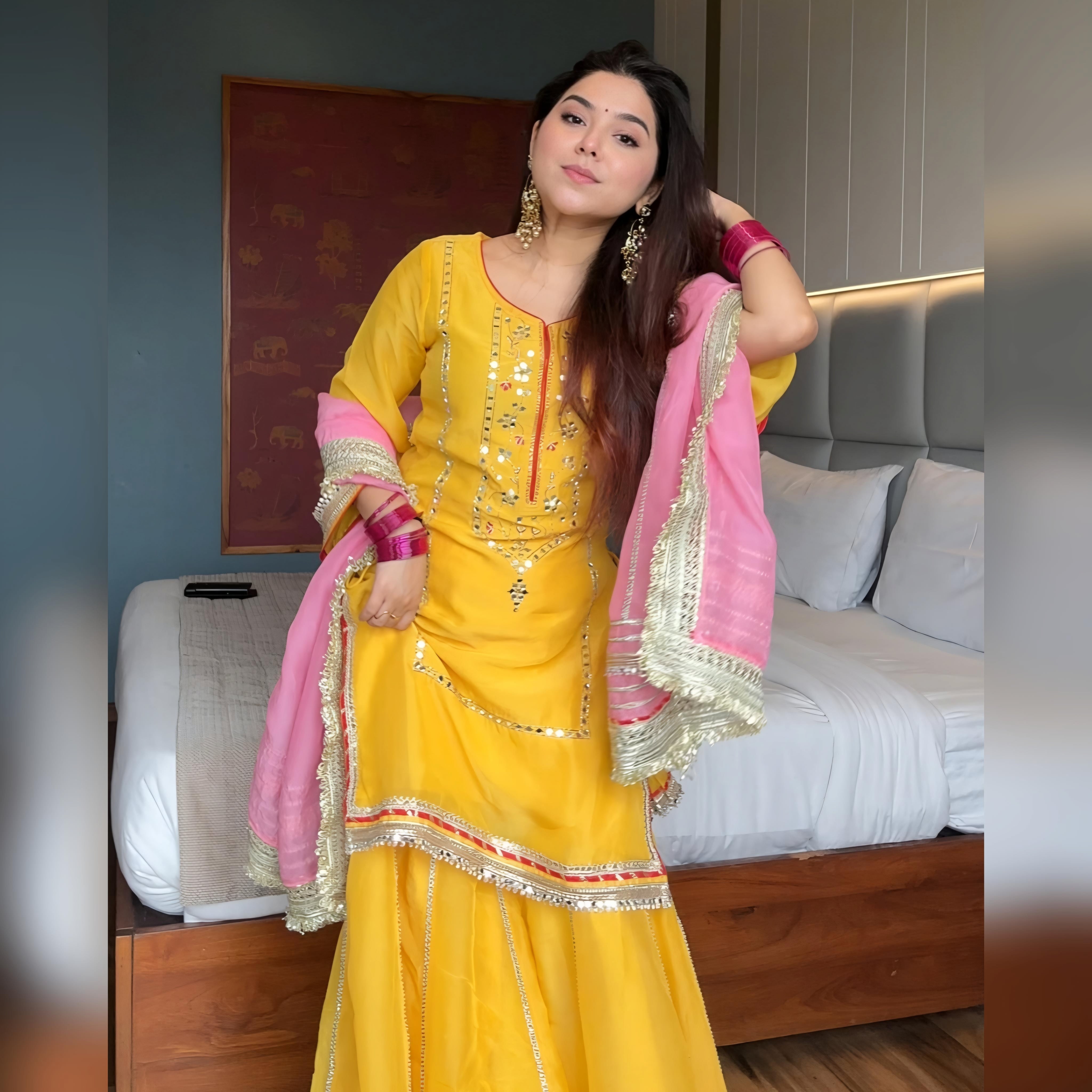 Designer Party Wear Top, Pent And Beautiful Dupatta