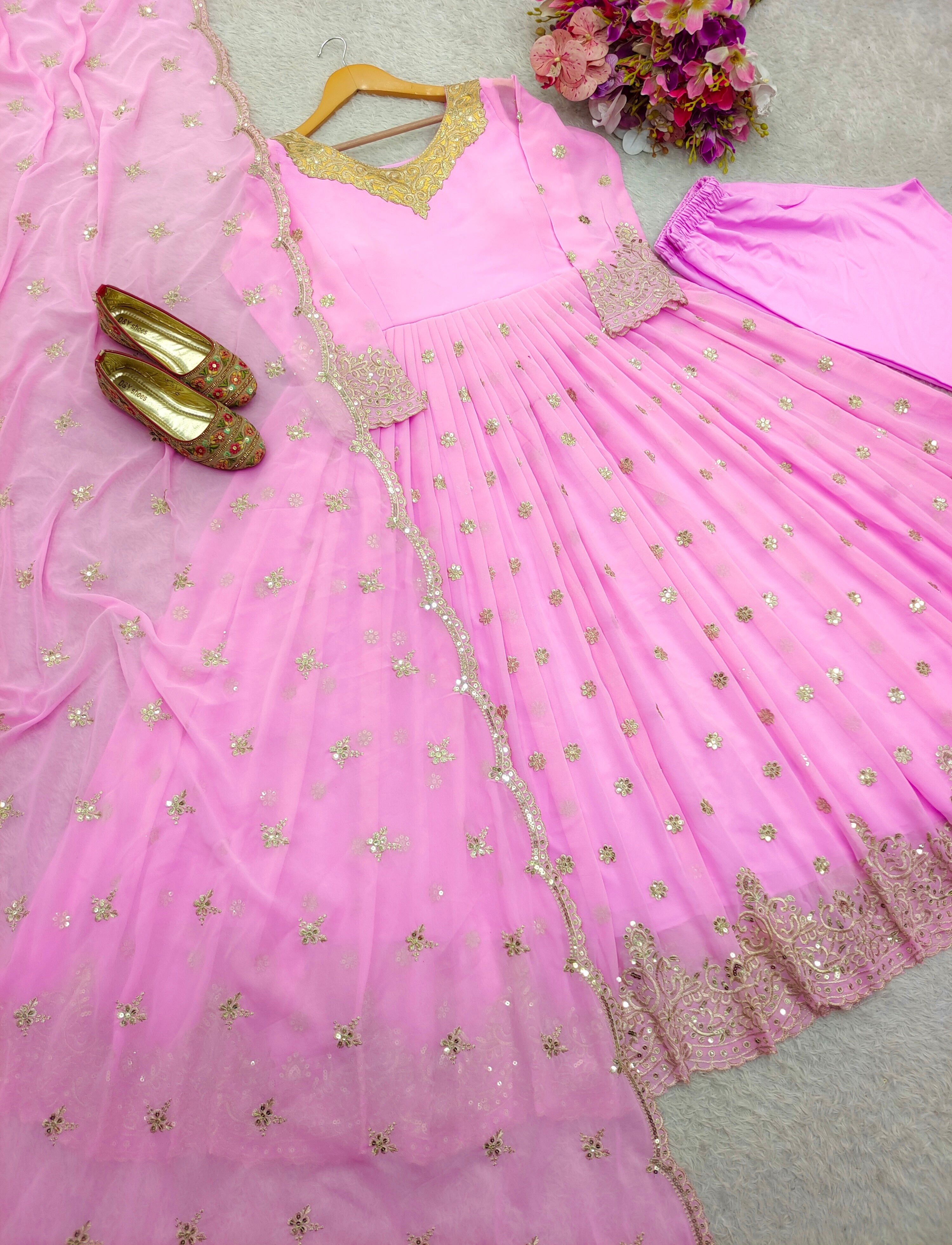 Beautiful Party Wear Gown -Pent And Dupatta
