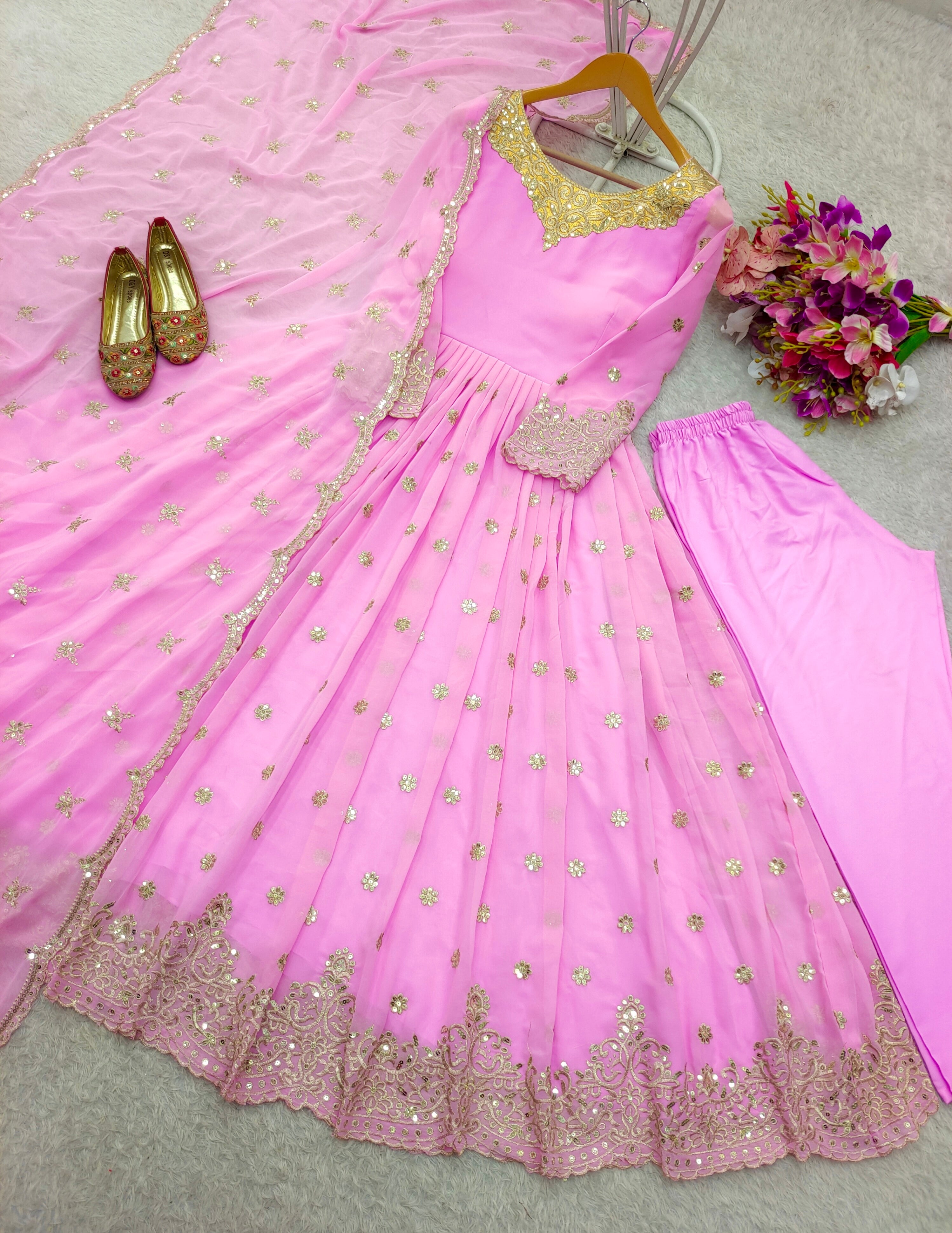 Beautiful Party Wear Gown -Pent And Dupatta