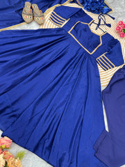 Designer Party Wear Look Anarkali Gown And Pent With Dupatta