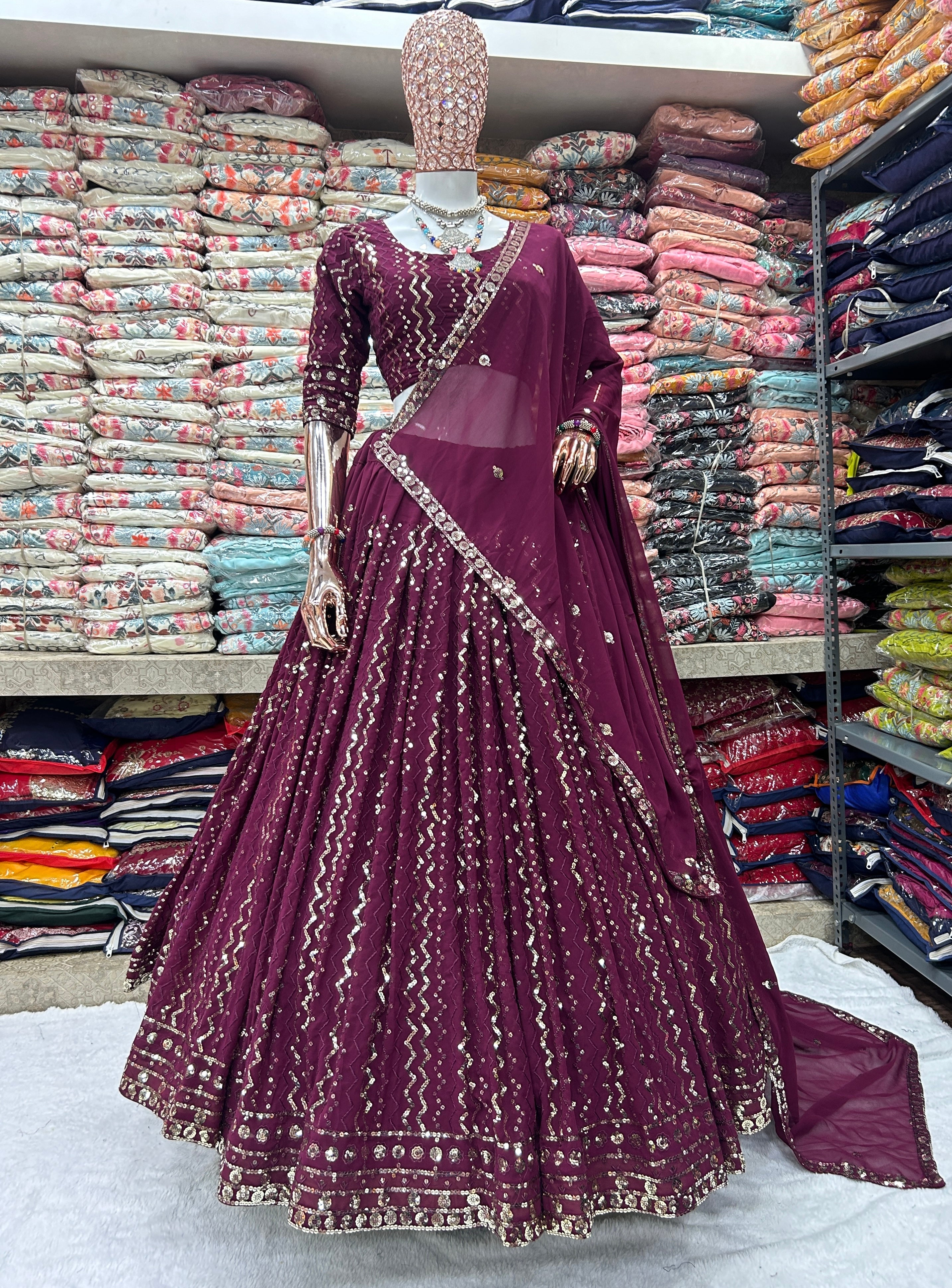 Party Wear Beautiful Lehenga Choli With Embroidery Work