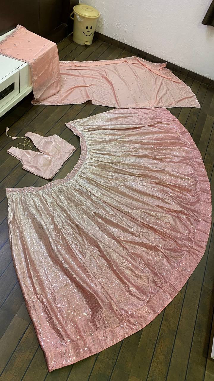 Party Wear Designer Lehenga Choli With Sequence Work