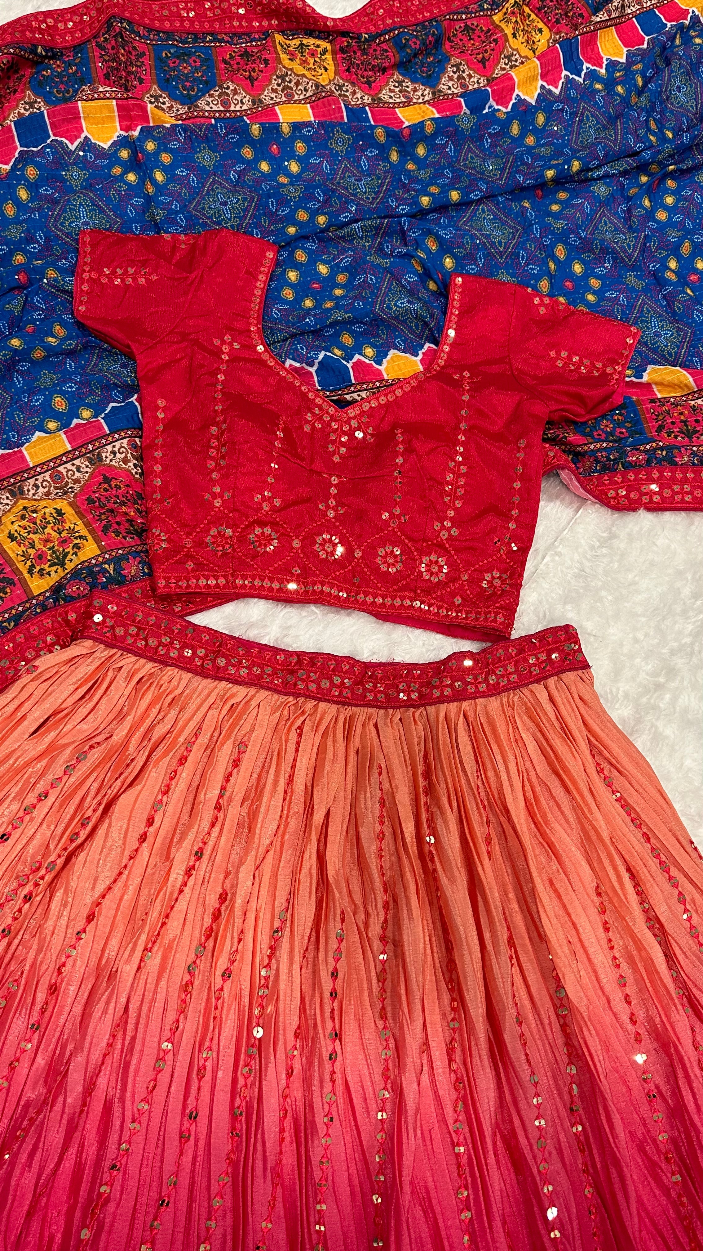 Party Wear Lehenga Choli With Sequence & Thread Work