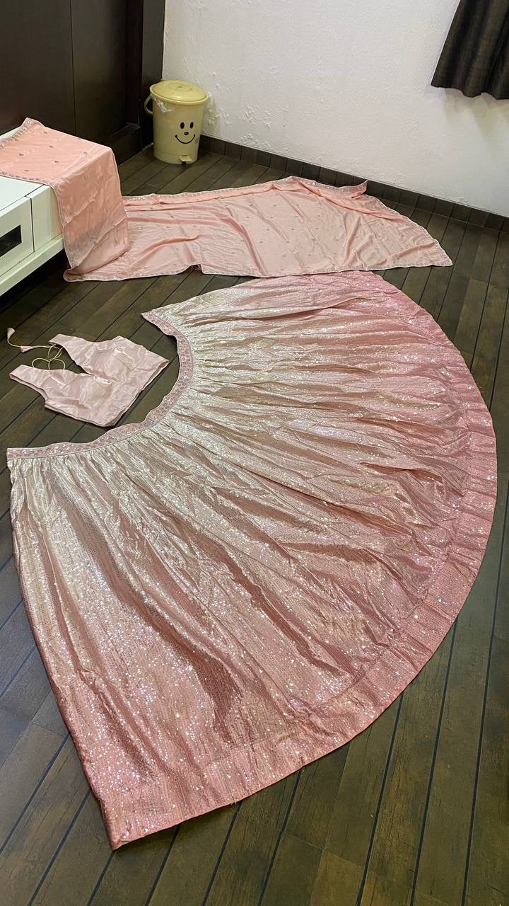 Party Wear Designer Lehenga Choli With Sequence Work