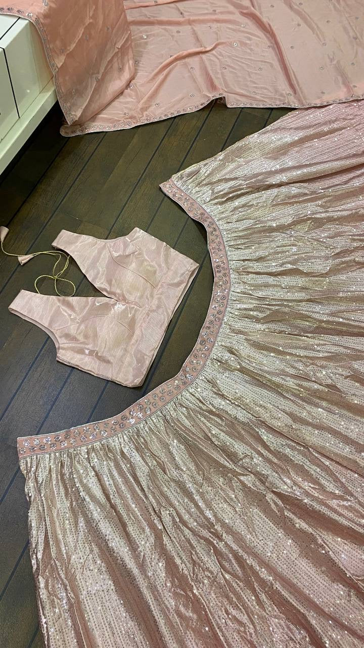 Party Wear Designer Lehenga Choli With Sequence Work