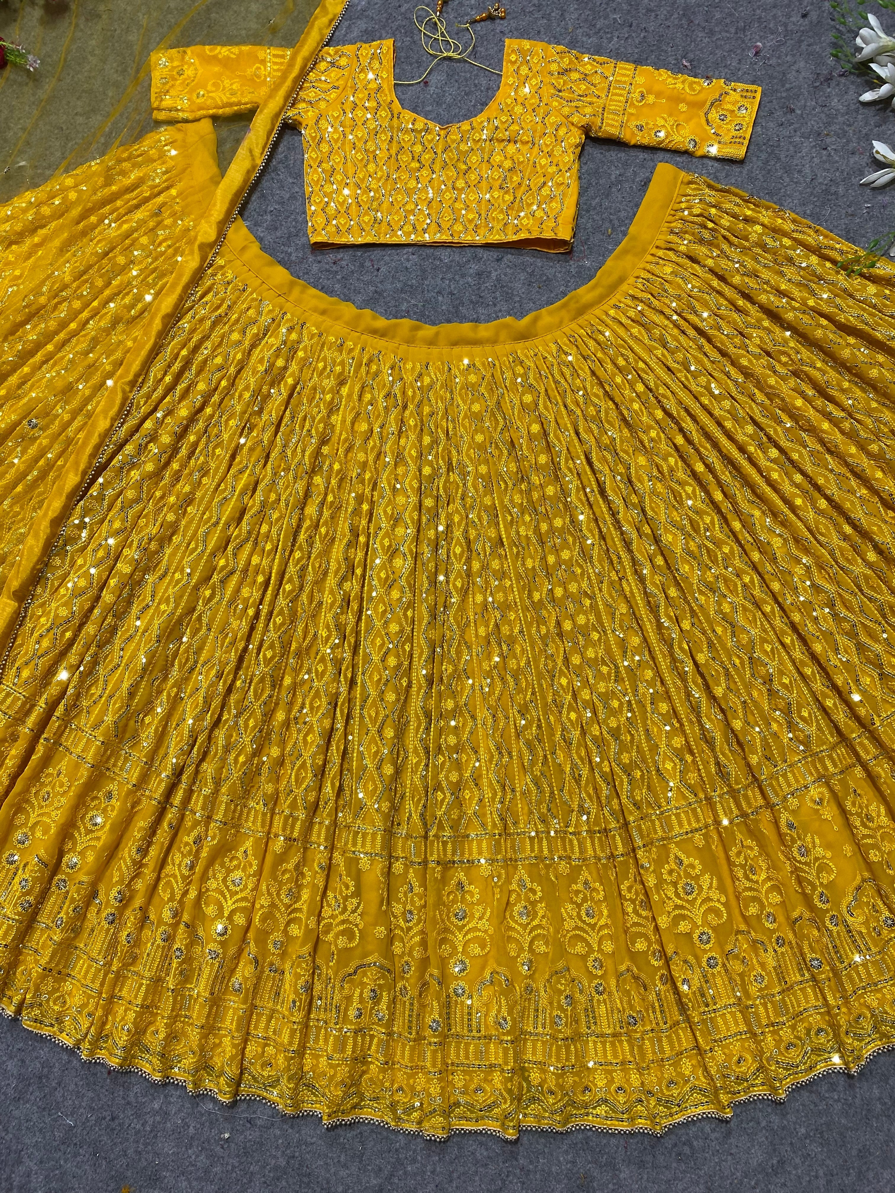 Designer Party Wear Lehenga Choli With Embroidery & Sequence work