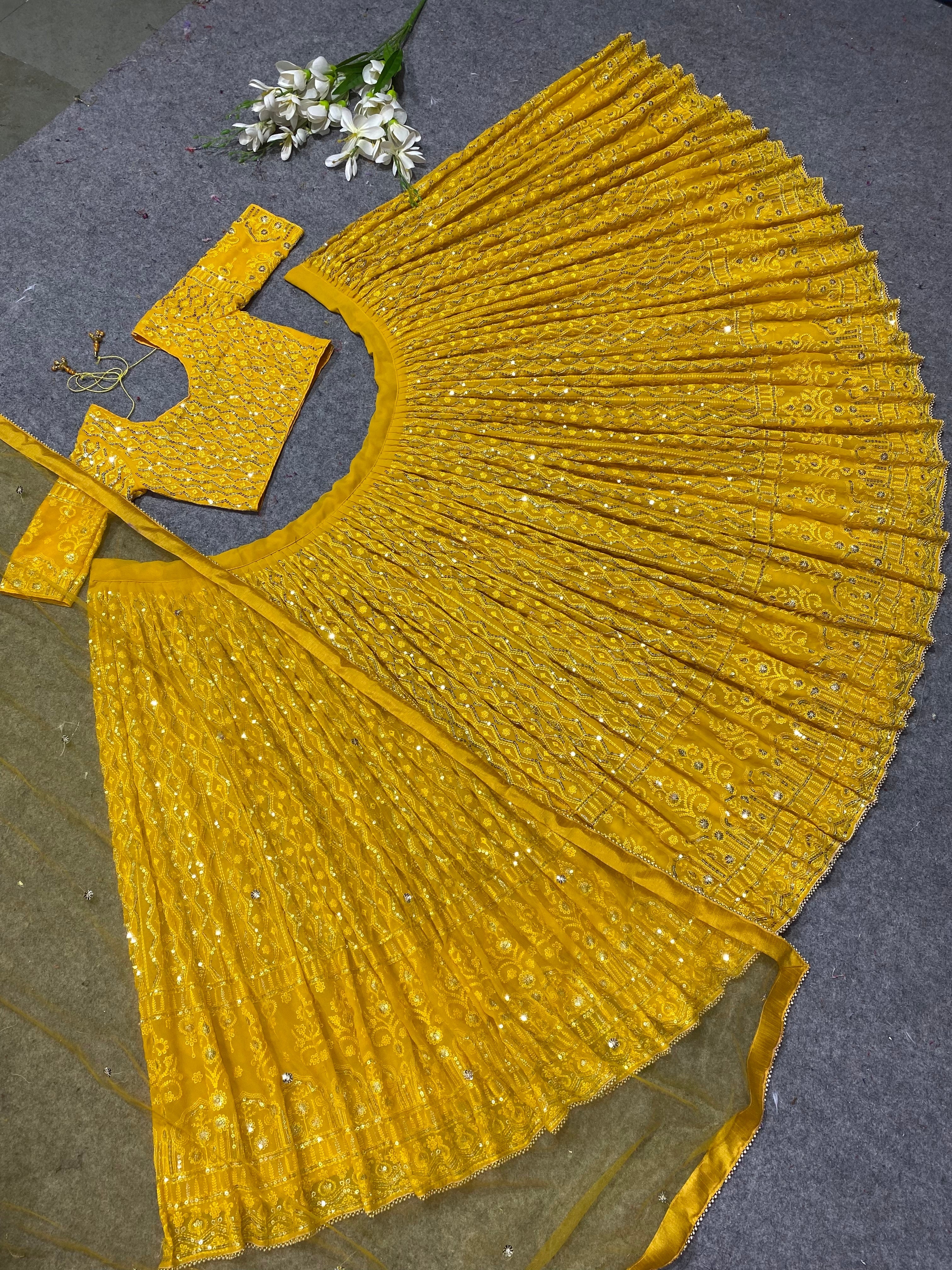 Designer Party Wear Lehenga Choli With Embroidery & Sequence work