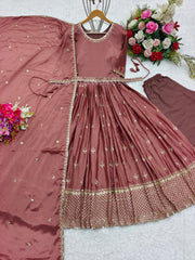 Designer Party Wear Gown With Pent And Dupatta