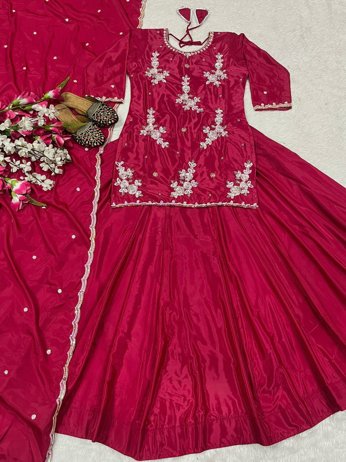 Party Wear Designer Top Lehenga And Fancy Dupatta