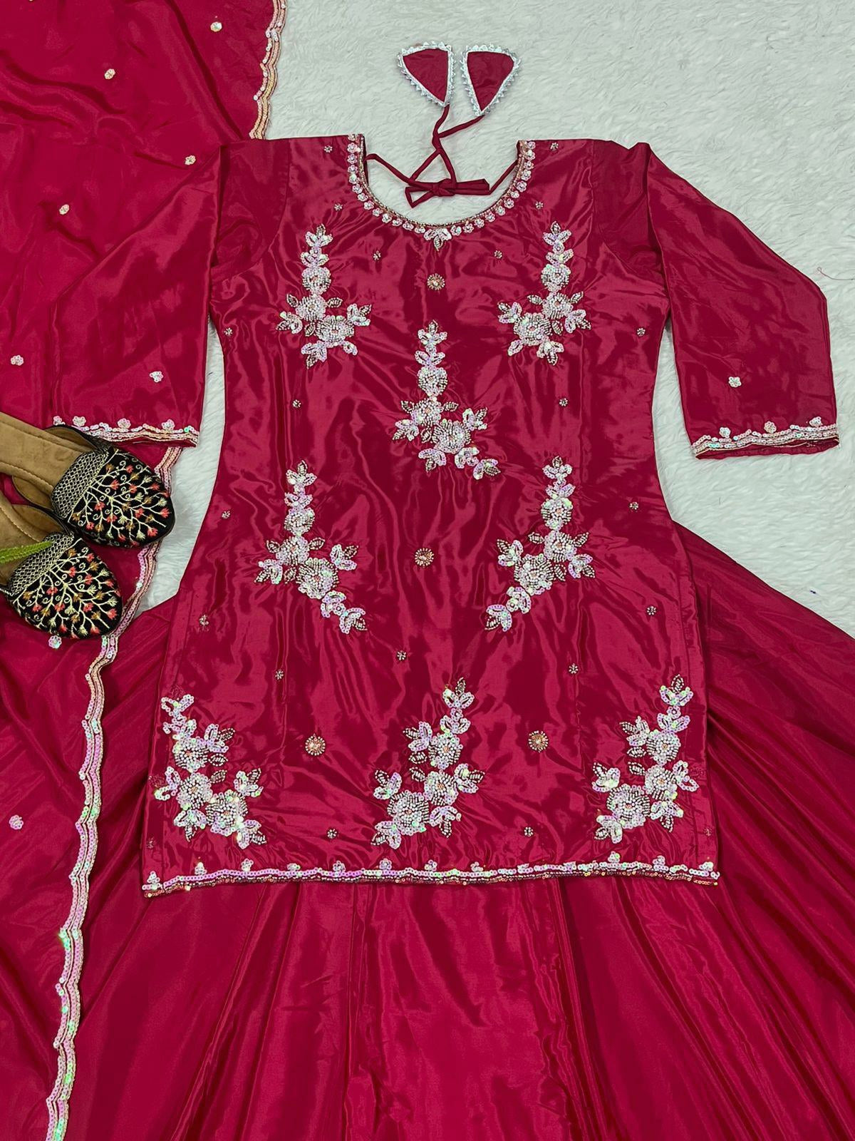 Party Wear Designer Top Lehenga And Fancy Dupatta